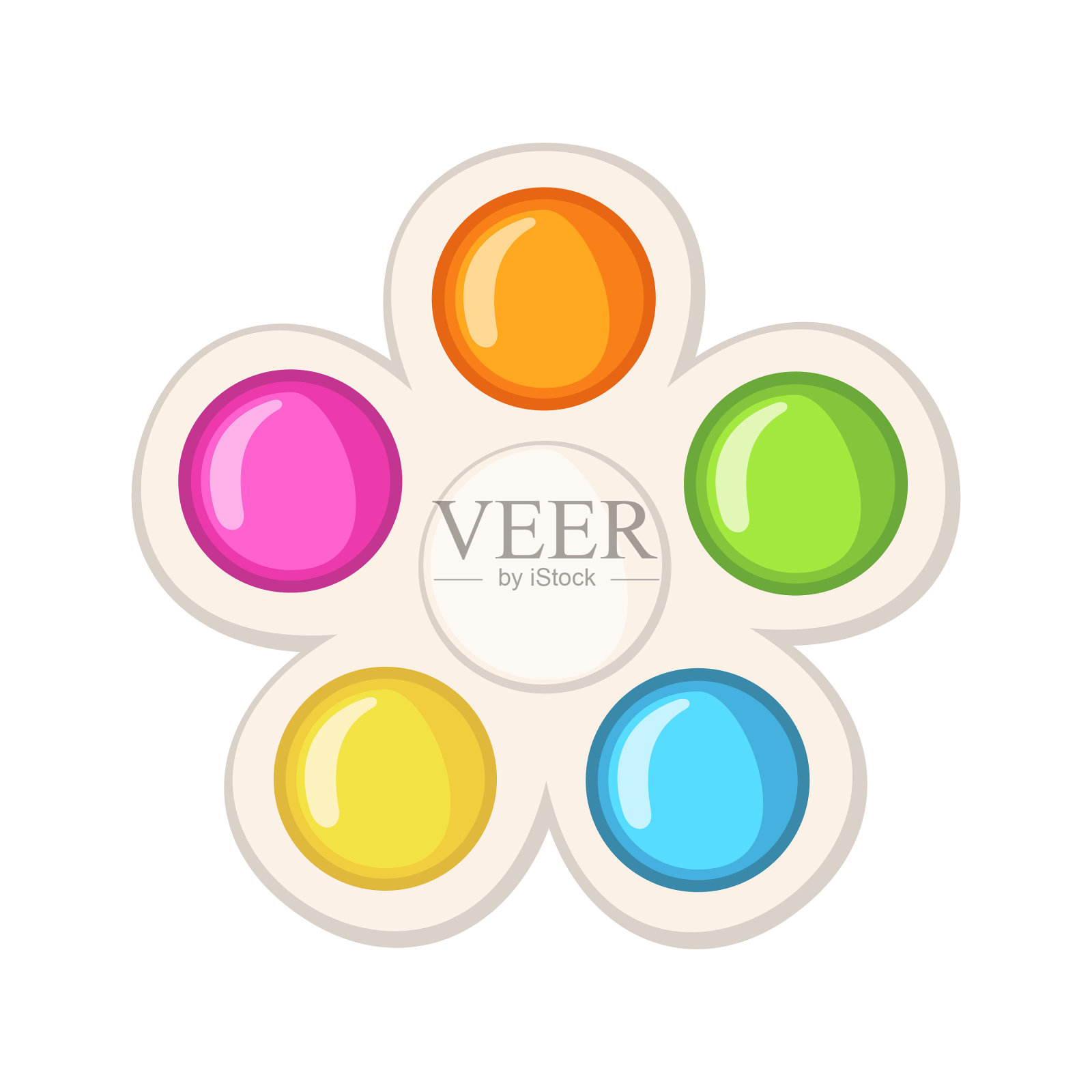 时髦的抗压力感官玩具简单的酒窝烦躁设计元素图片