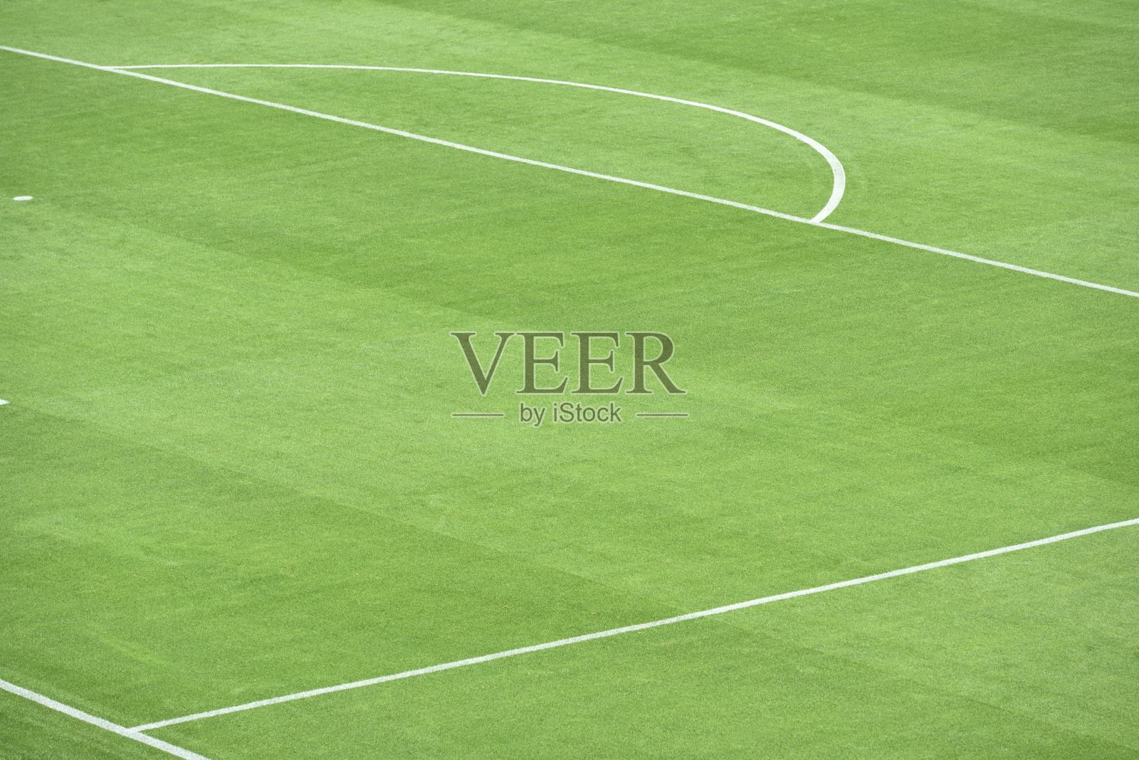 没有人的绿色足球场照片摄影图片