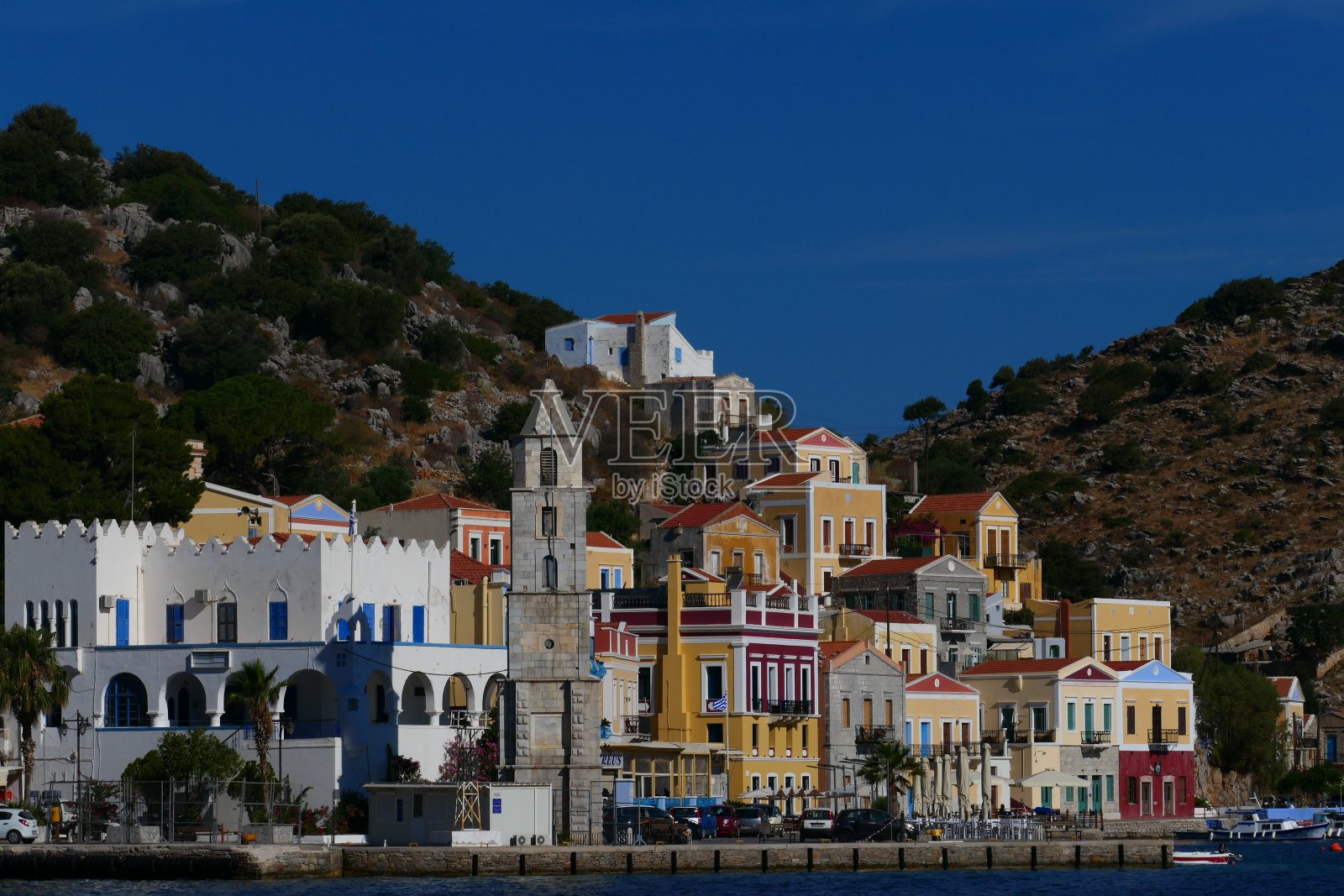 西米，Dodecanese群岛，希腊照片摄影图片