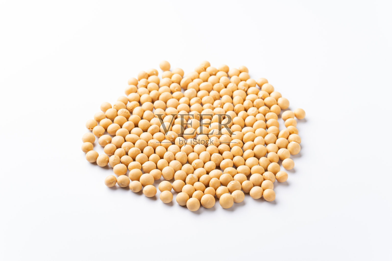 白色背景上的大豆照片摄影图片