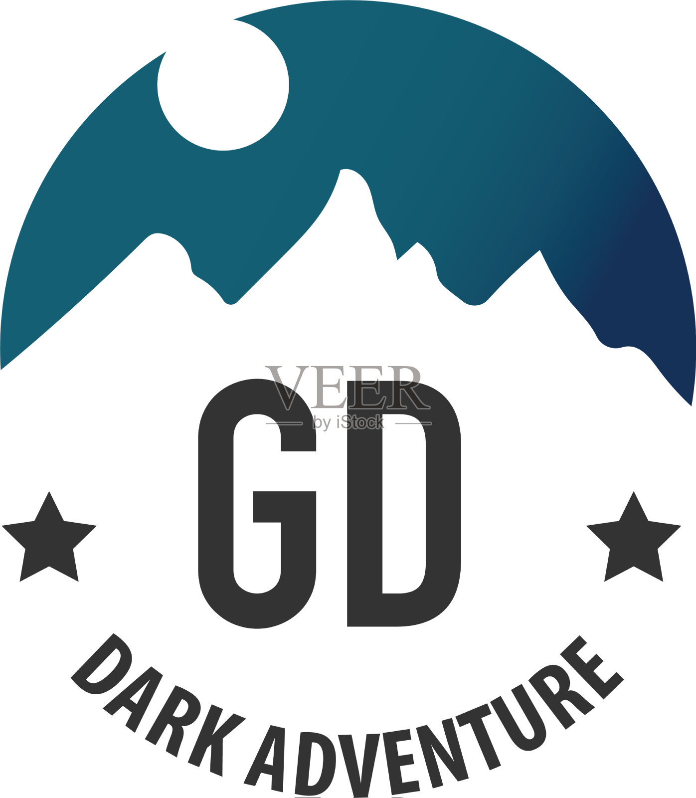 首字母gd冒险创意标志设计插画图片素材