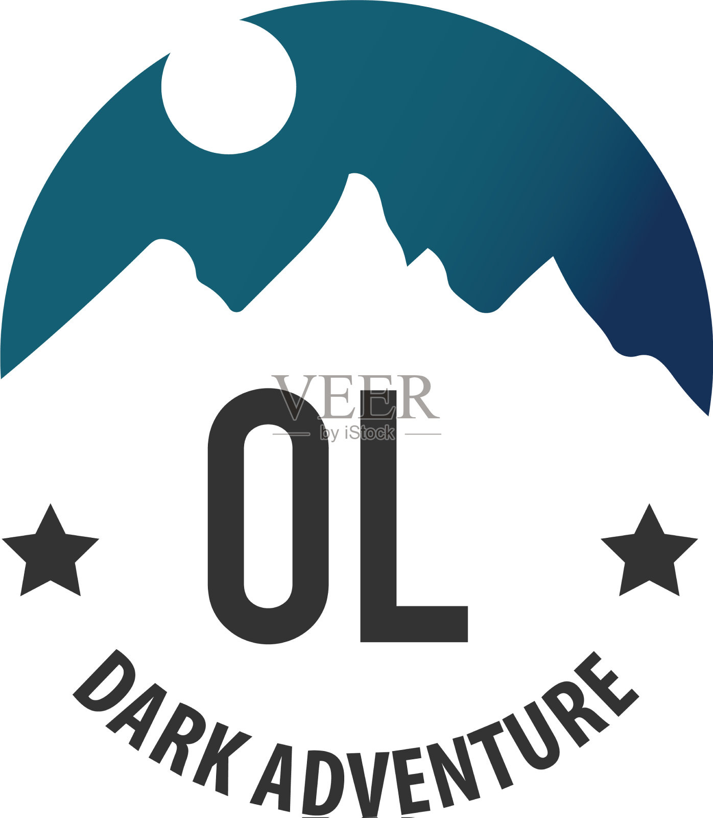 首字母ol冒险创意标志设计插画图片素材