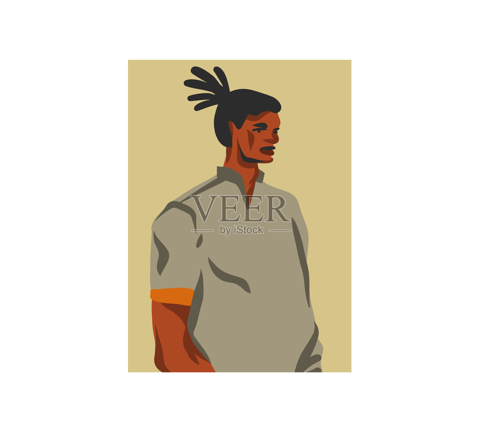 手绘平面抽象股票图形插画图片素材