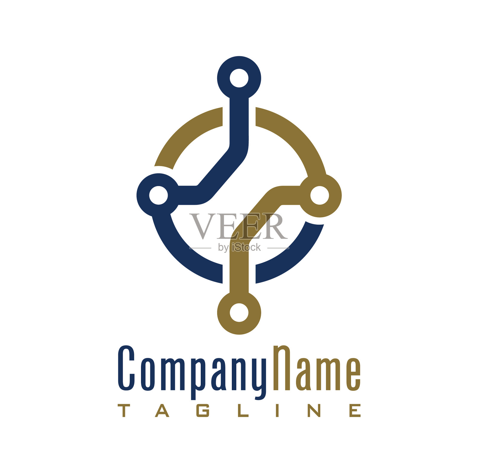 中心标志设计插画图片素材