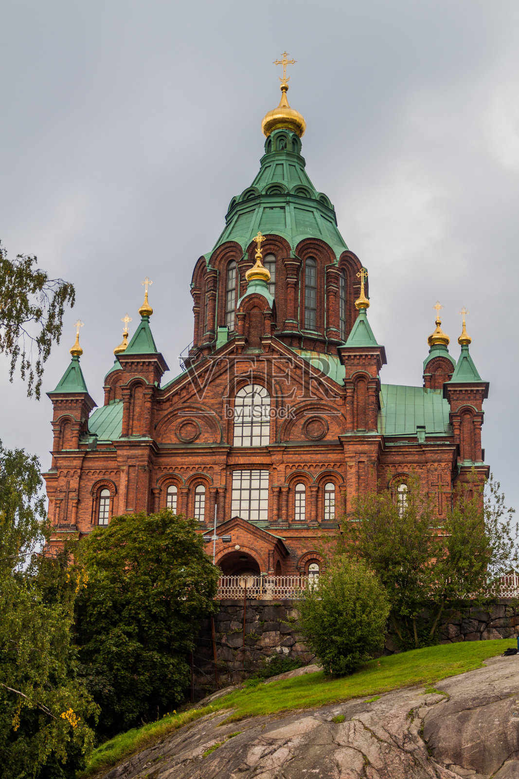 乌斯彭斯基大教堂在赫尔辛基，芬拉照片摄影图片