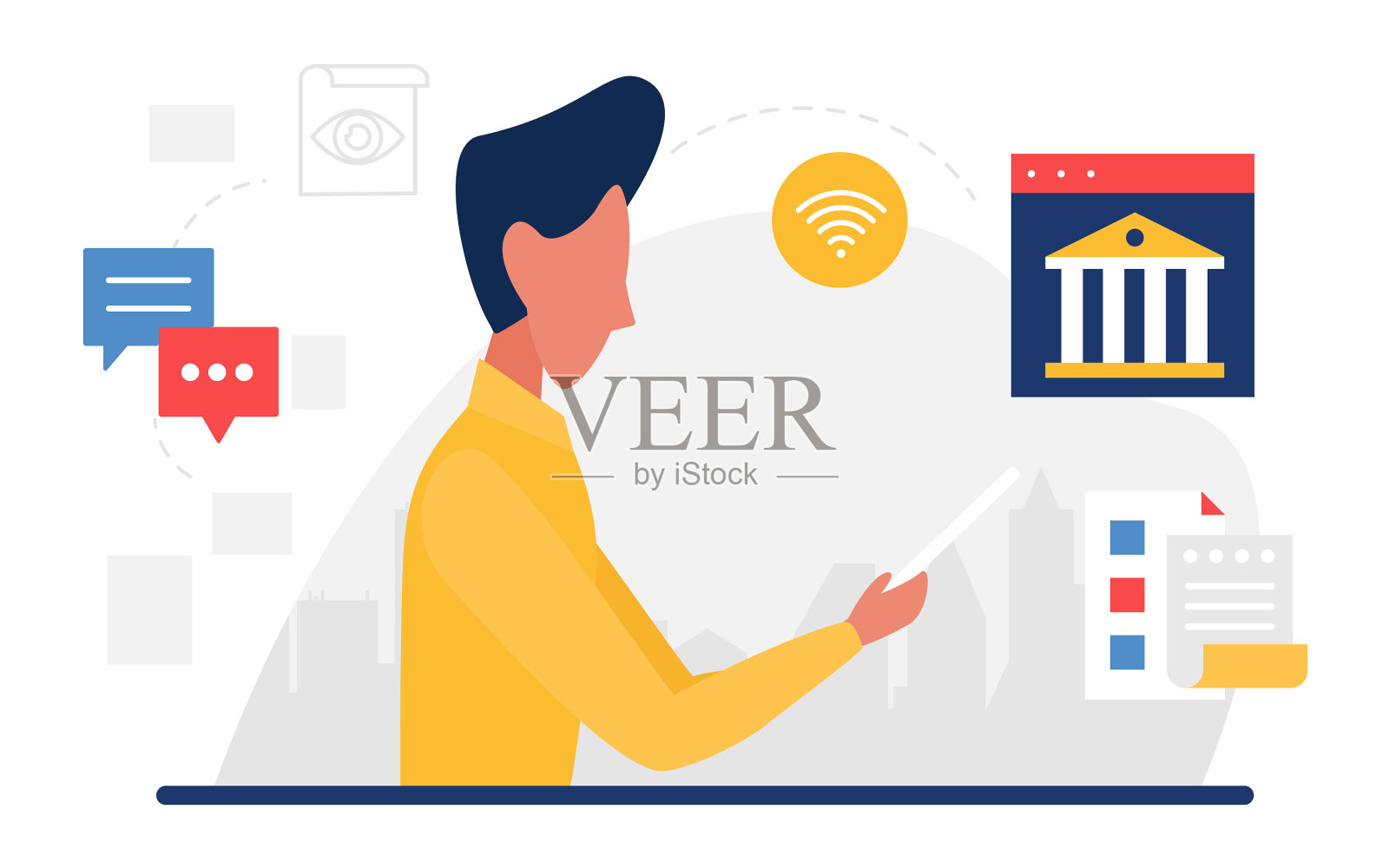 业务沟通账户银行支持设计元素图片