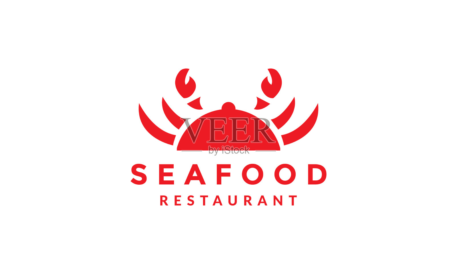 红蟹现代移动食品封面标志图标插画图片素材