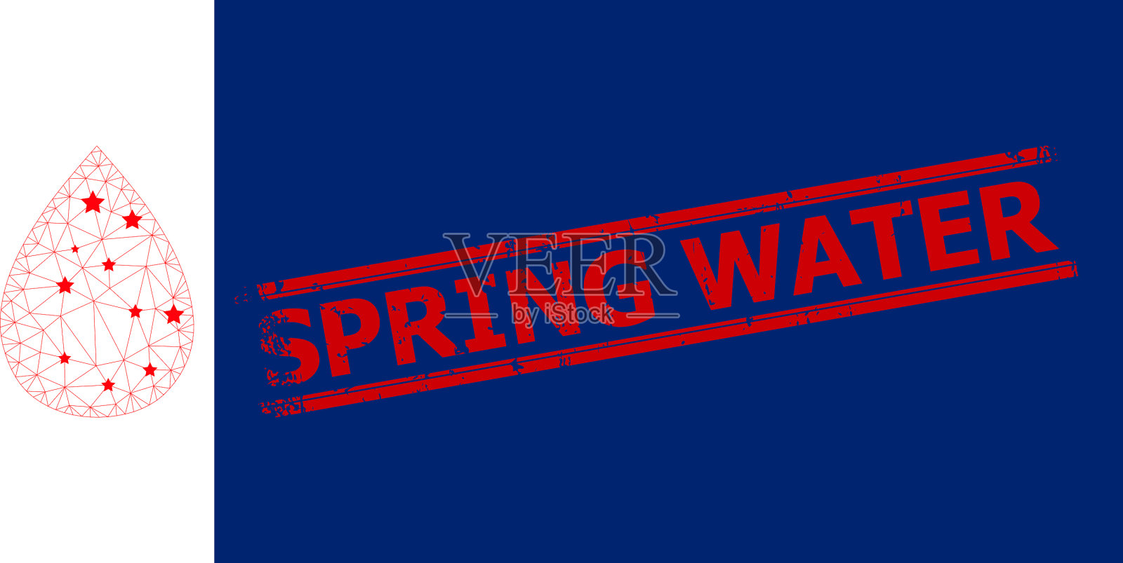 弹簧水纹橡胶印和水纹插画图片素材