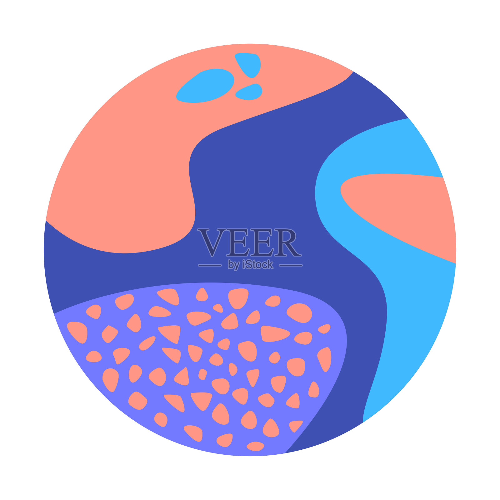 波西米亚极简主义圆形符号抽象形状图标的t恤印花或海报设计插画图片素材