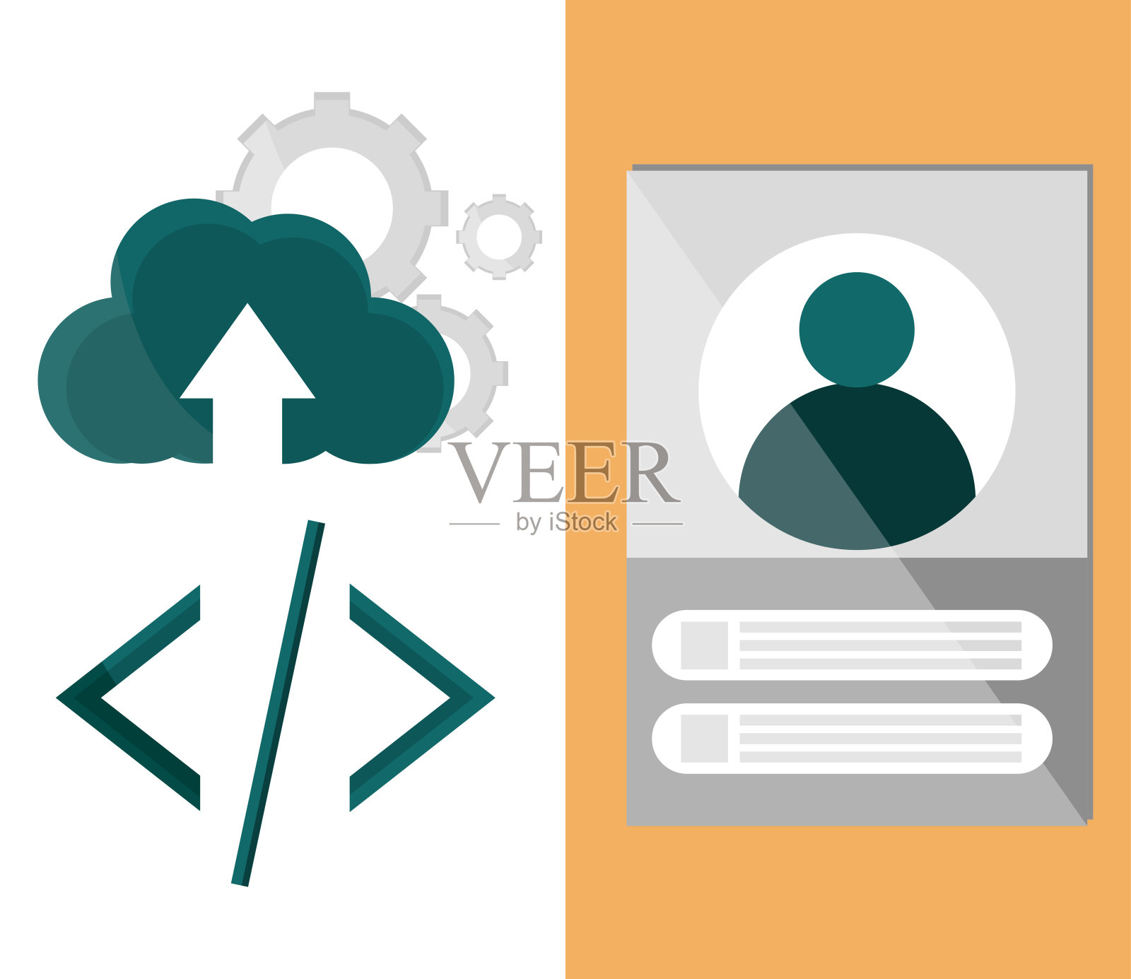 网页设计编码集插画图片素材