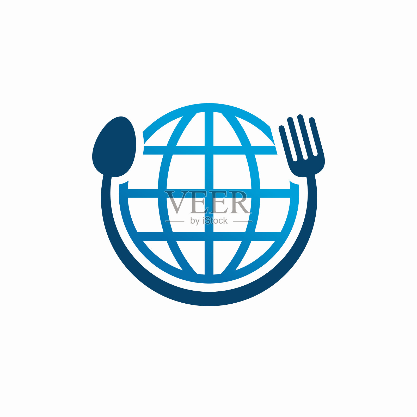 世界食品标志模板设计插画图片素材