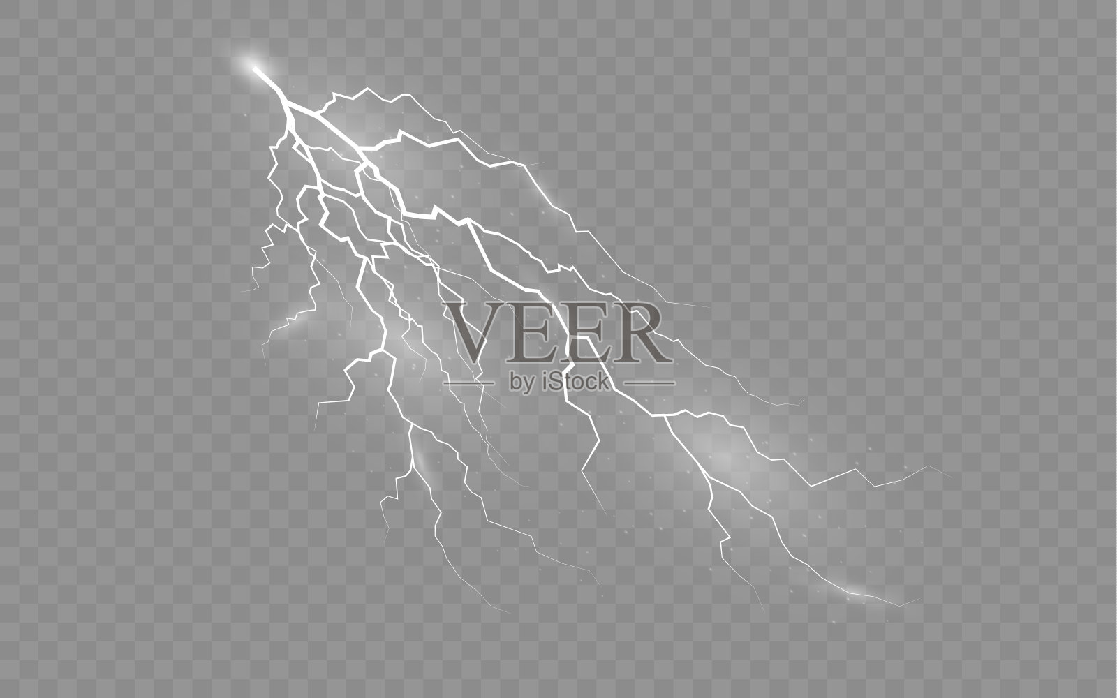 效果雷击，灯饰，套拉链。设计元素图片