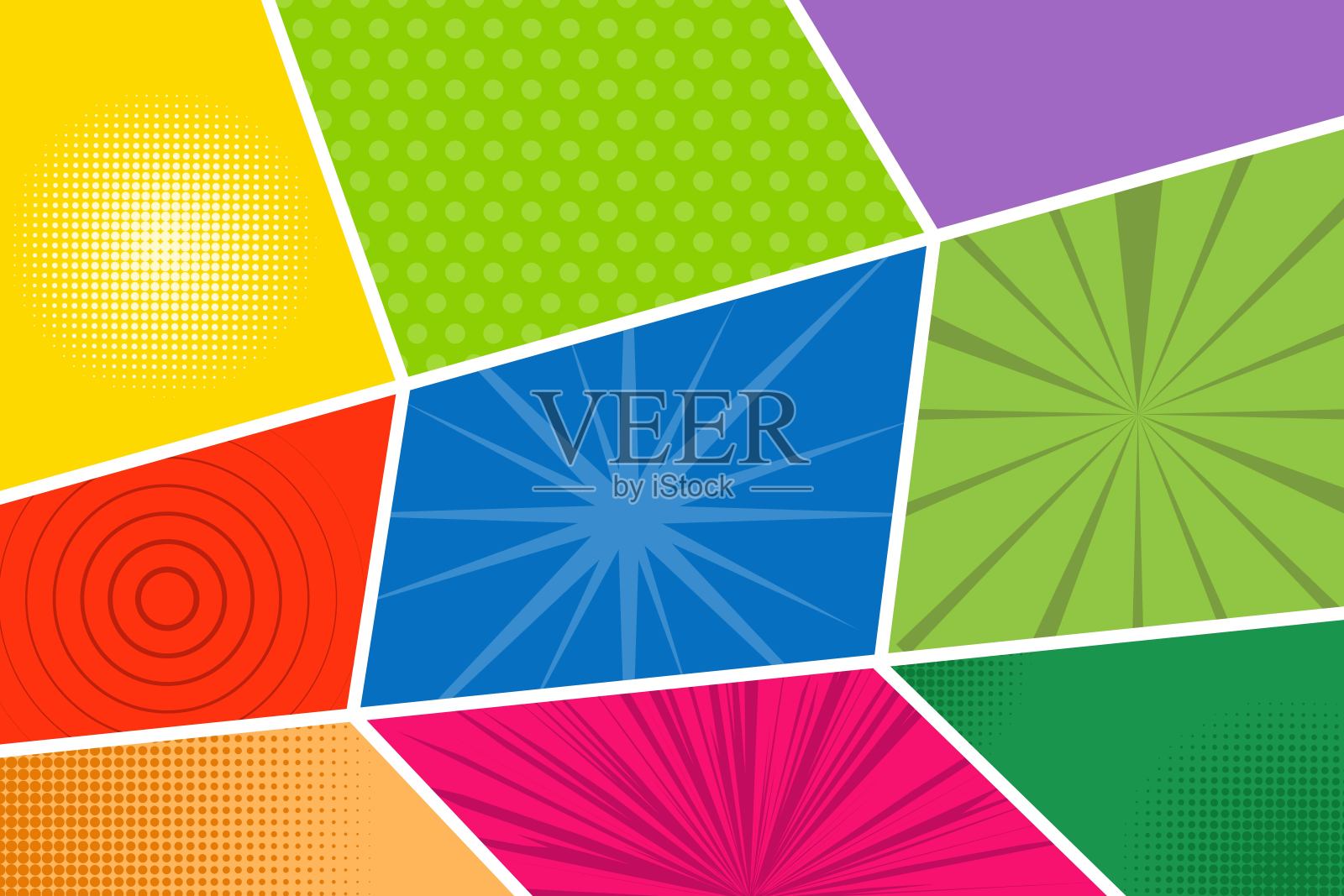 漫画书设计元素向量插画图片素材