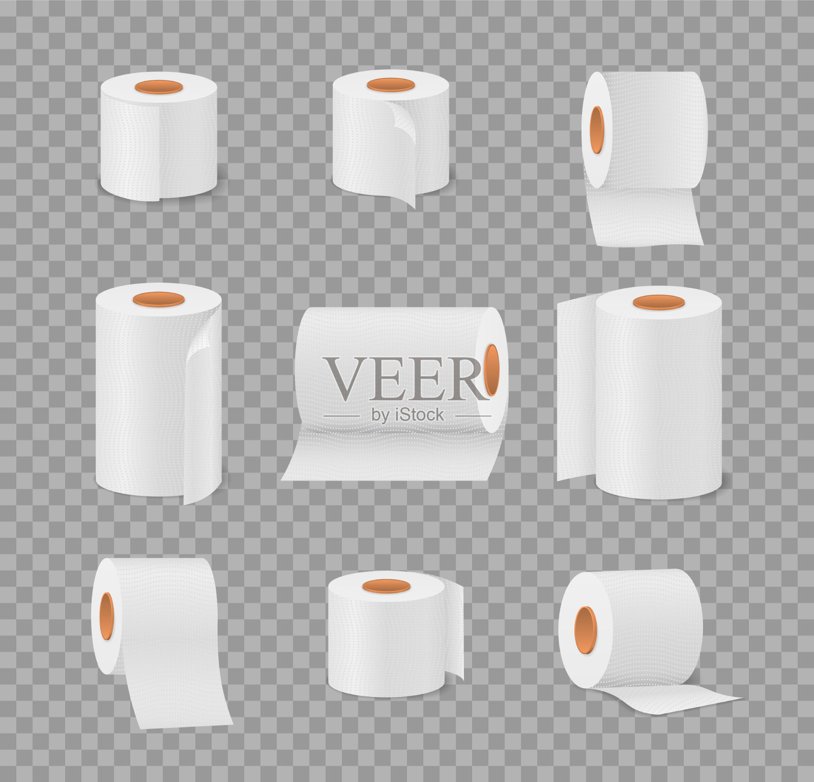 卫生间用的卫生纸卷插画图片素材