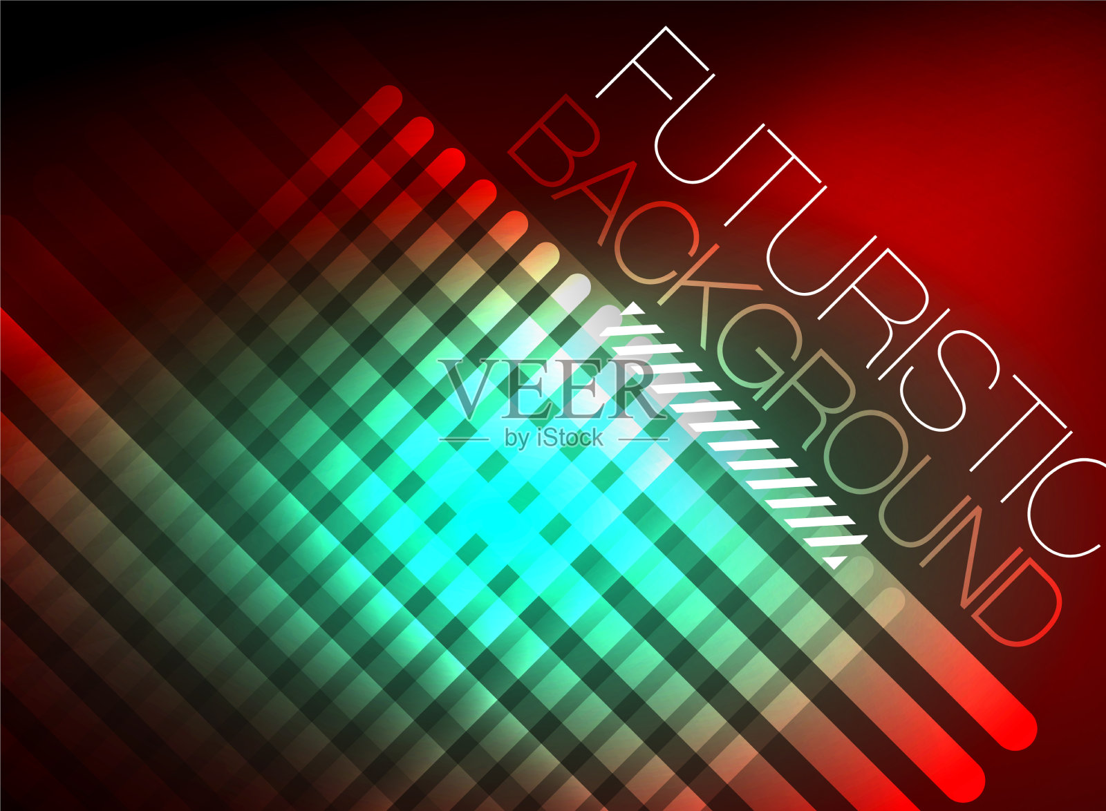 明亮的霓虹灯色彩技术抽象背景插画图片素材