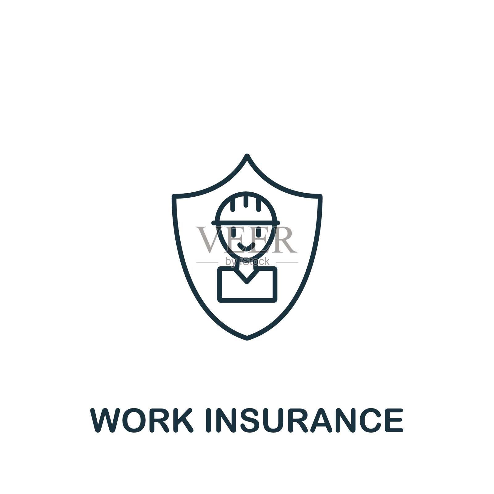 工作保险图标从工作安全收集插画图片素材