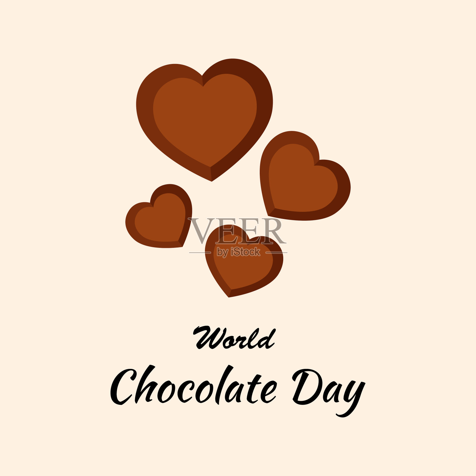 世界巧克力日插画图片素材