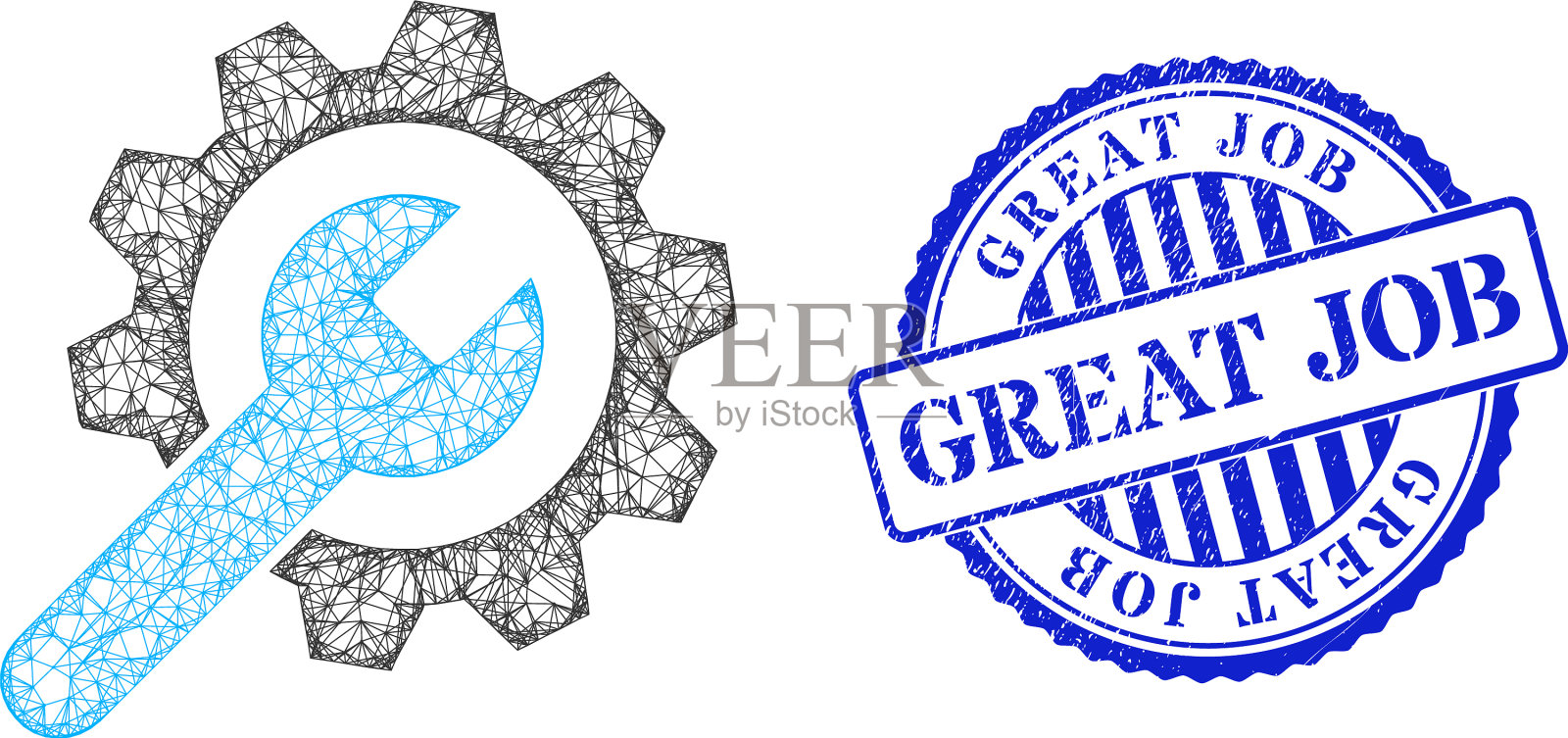 划伤了密封件和网络维修轮插画图片素材