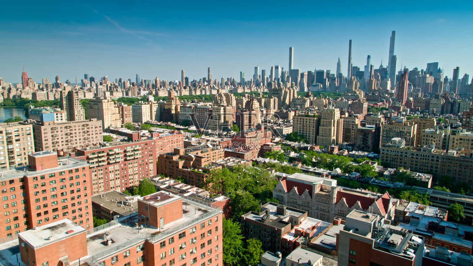 俯瞰纽约，从上西区到下曼哈顿照片摄影图片