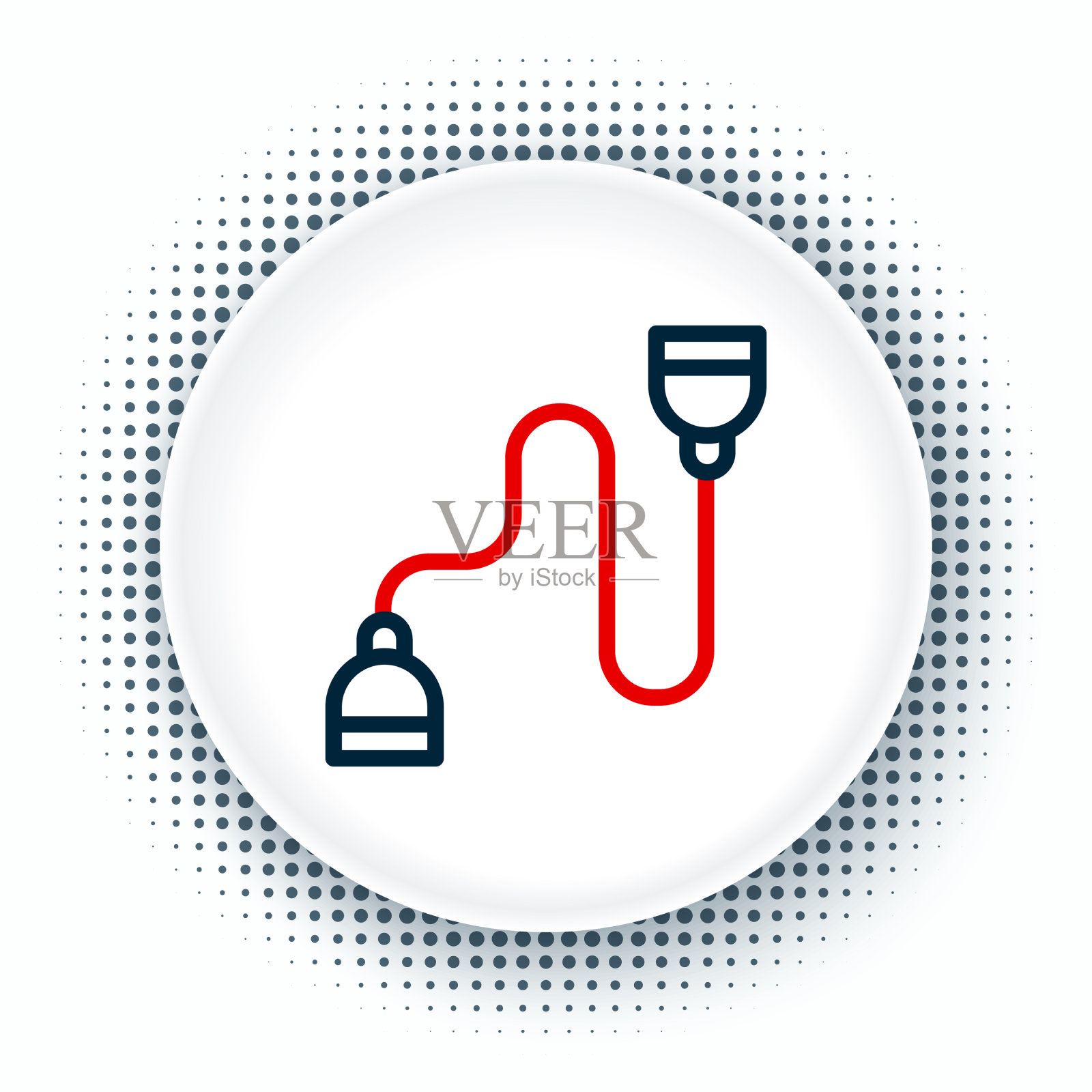 线胸部扩展图标隔离在白色插画图片素材