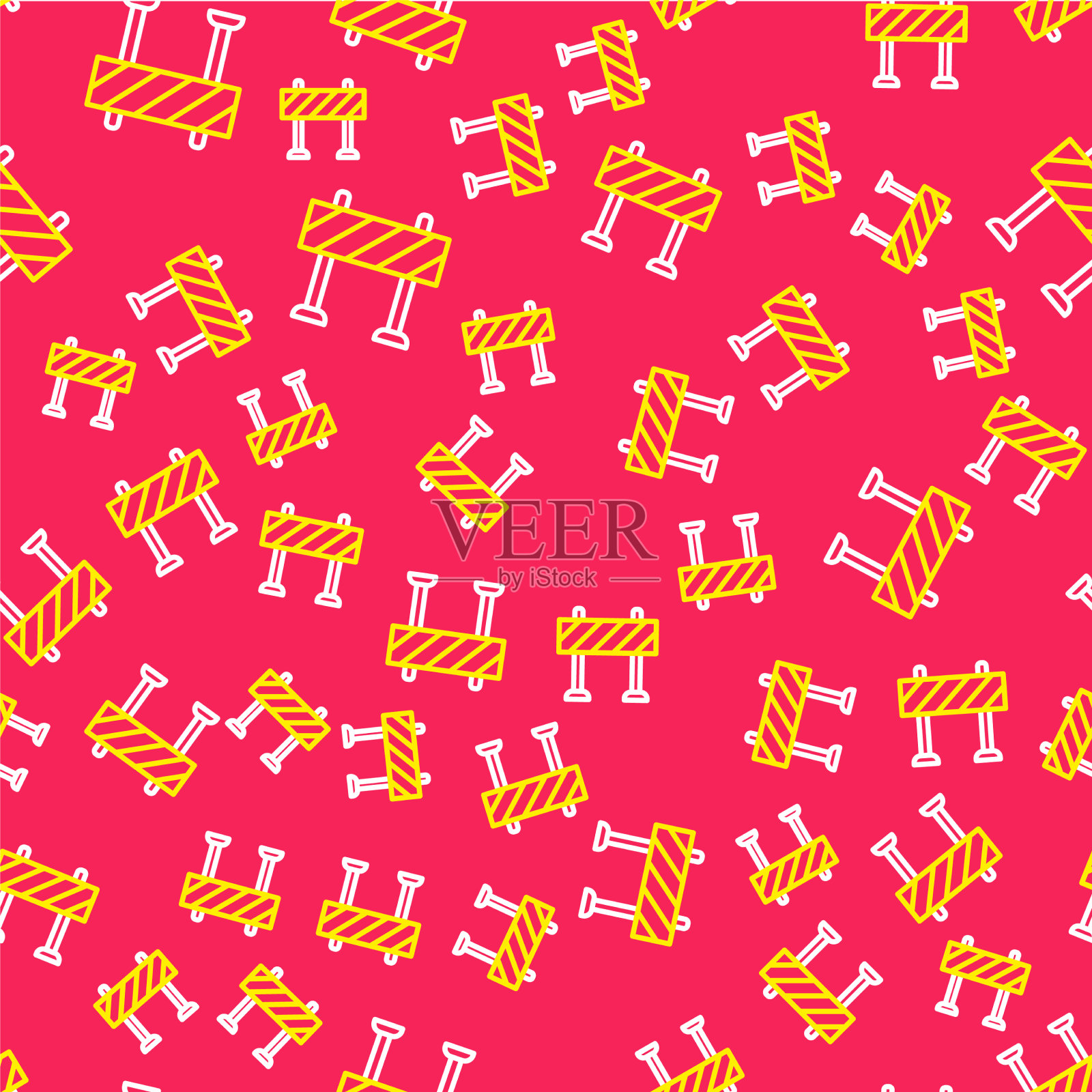 线路屏障图标隔离无缝模式插画图片素材