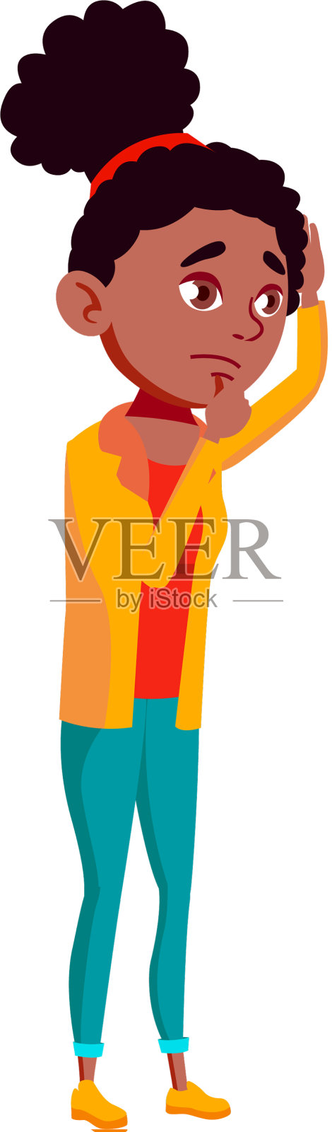 非洲女孩感染病毒的医生设计元素图片