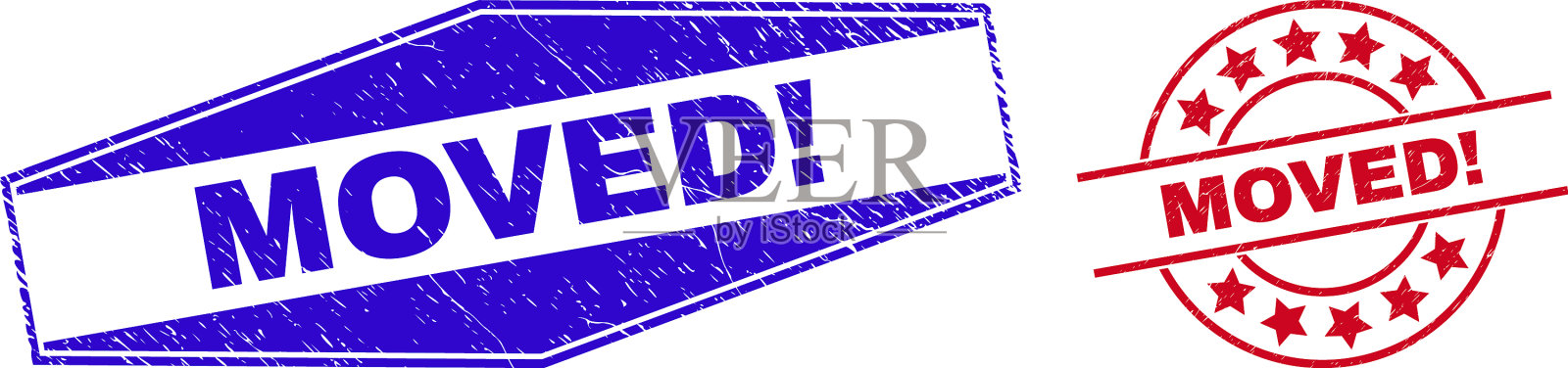 感动感叹号遇险邮票在圆和插画图片素材