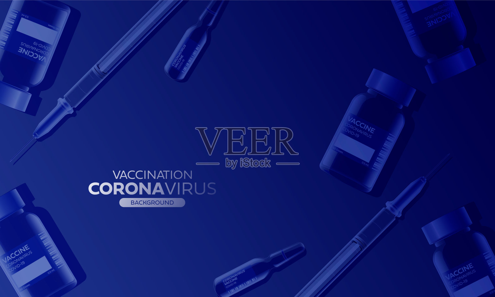 病毒疫苗背景冠状病毒COVID-19病流感防护概念，载体插画图片素材