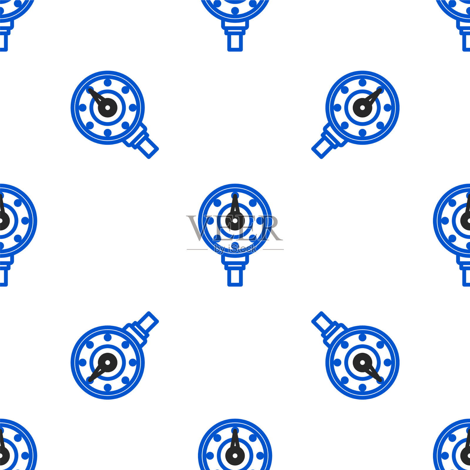 线马达气表图标隔离无缝插画图片素材