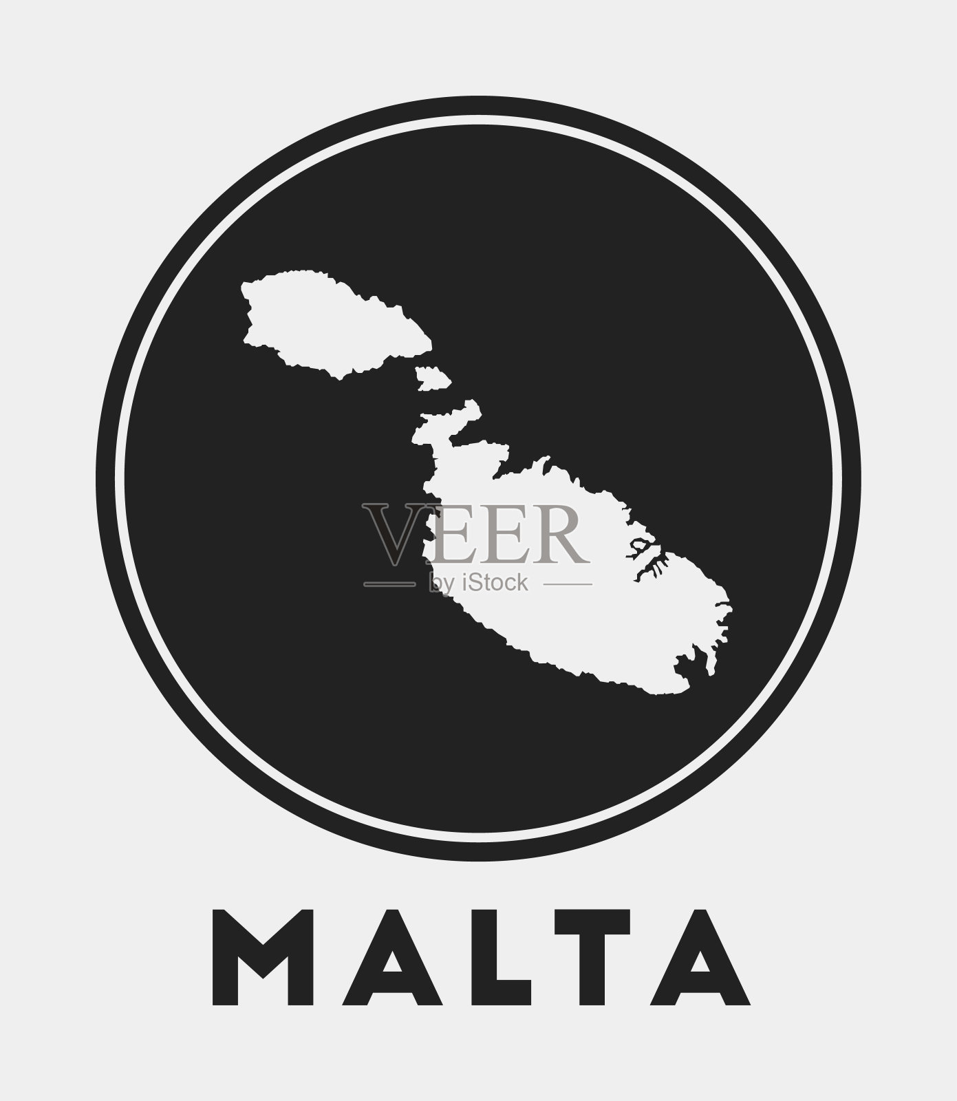 马耳他图标。插画图片素材