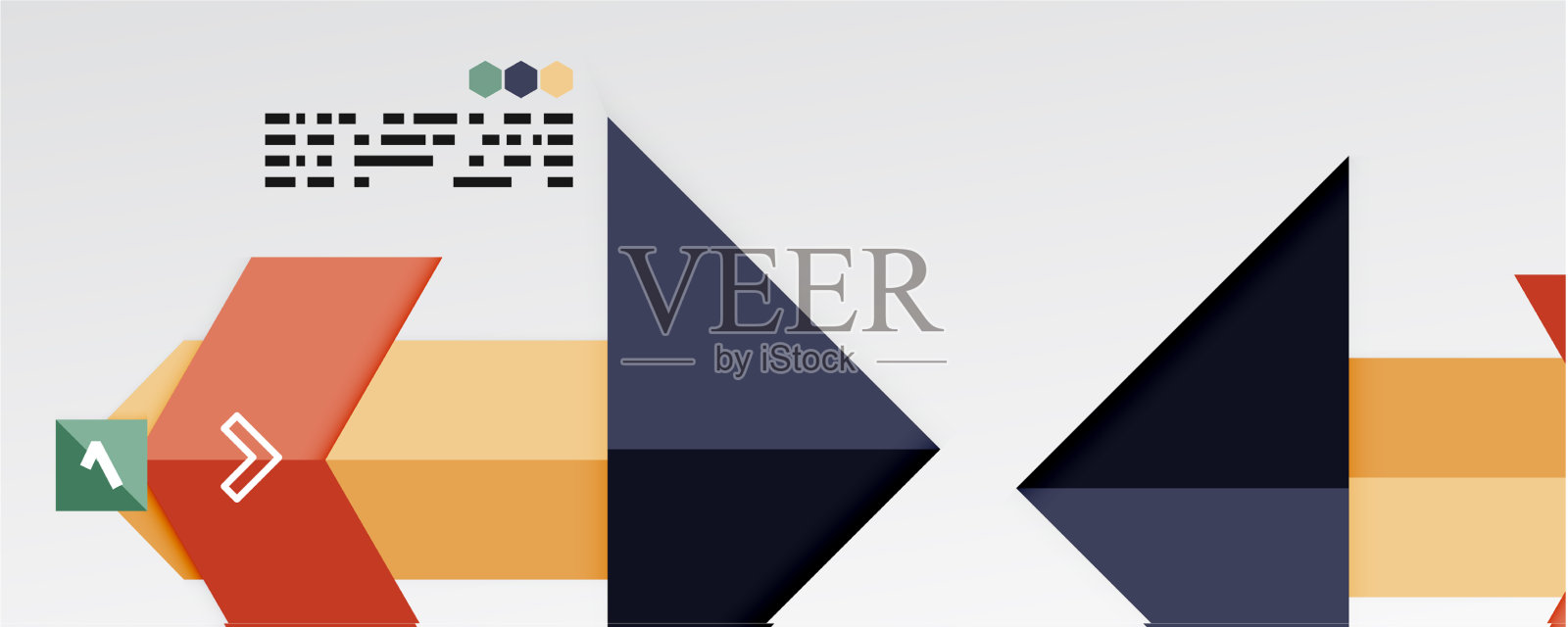 闪亮的颜色三角形和几何形状插画图片素材