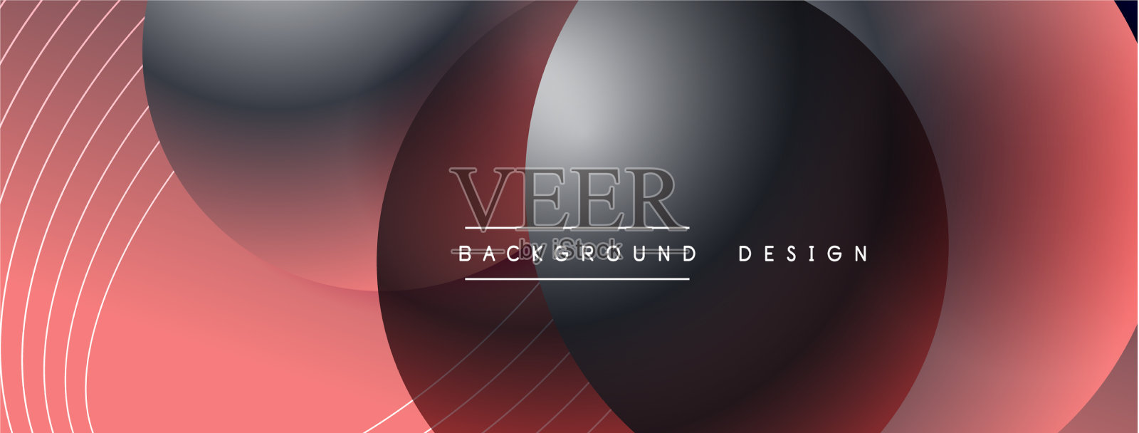 带有阴影的渐变圆形技术插画图片素材