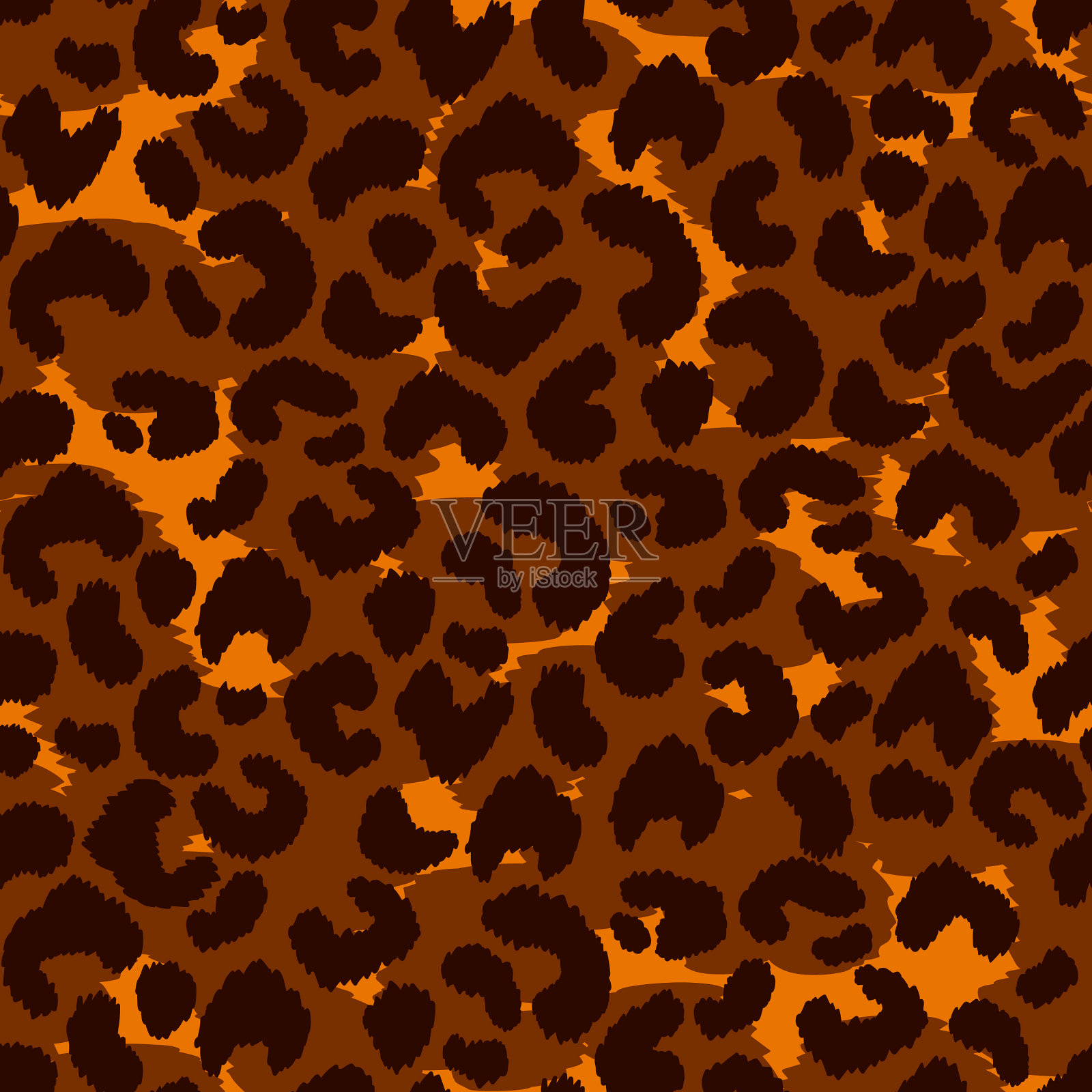 抽象现代豹纹动物无缝隙插画图片素材