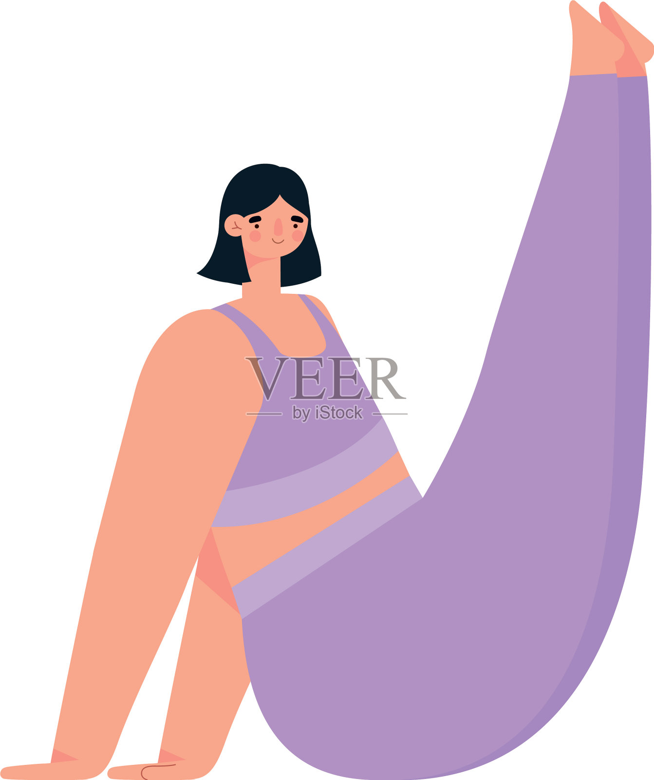 健康的女人表示插画图片素材