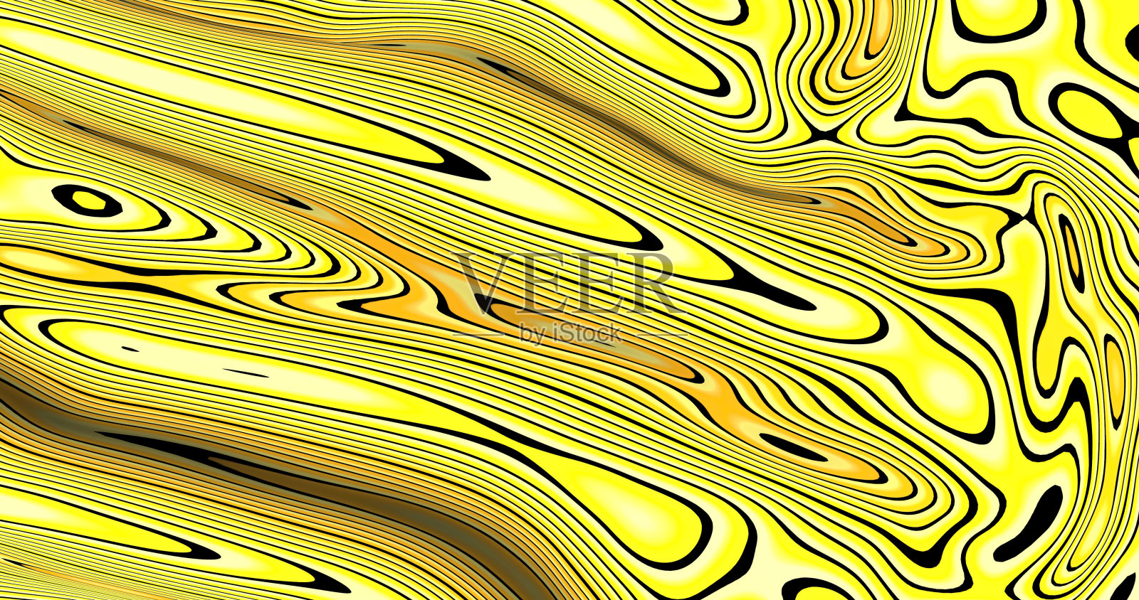 抽象的条纹黄色波光织物。照片摄影图片