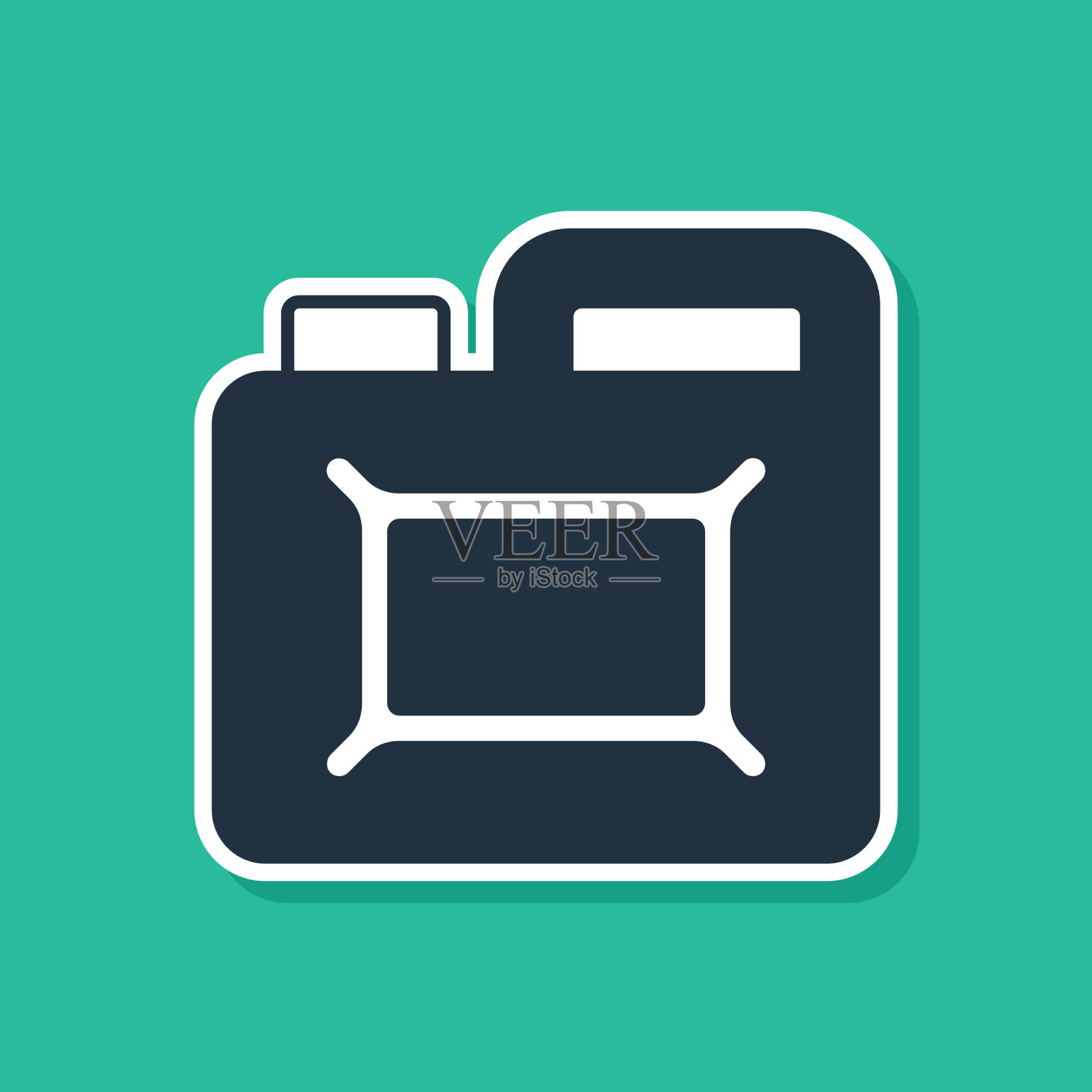 蓝色汽缸为电机机油图标隔离图标素材