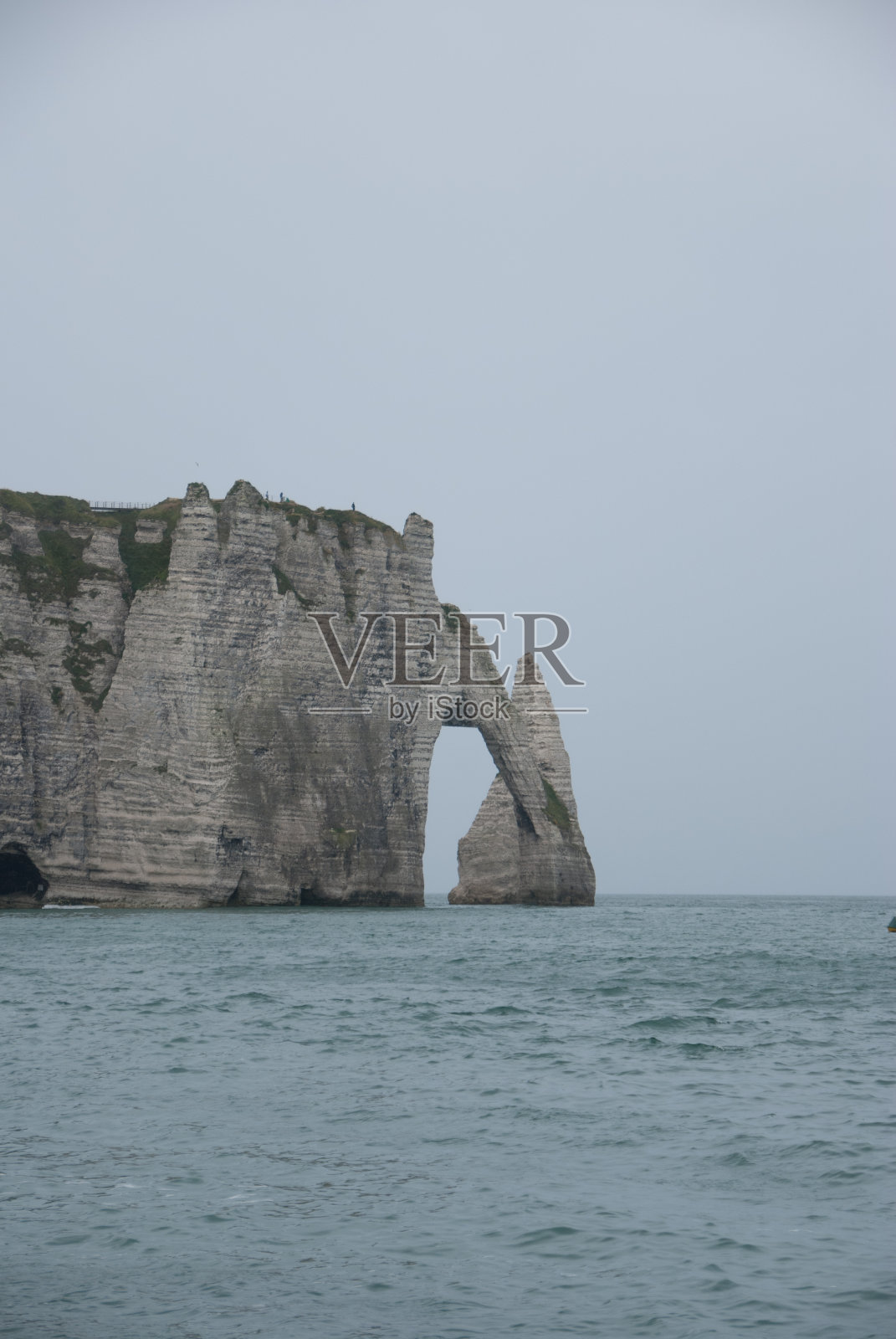 阿尔瓦门，Étretat悬崖，诺曼底。法国照片摄影图片