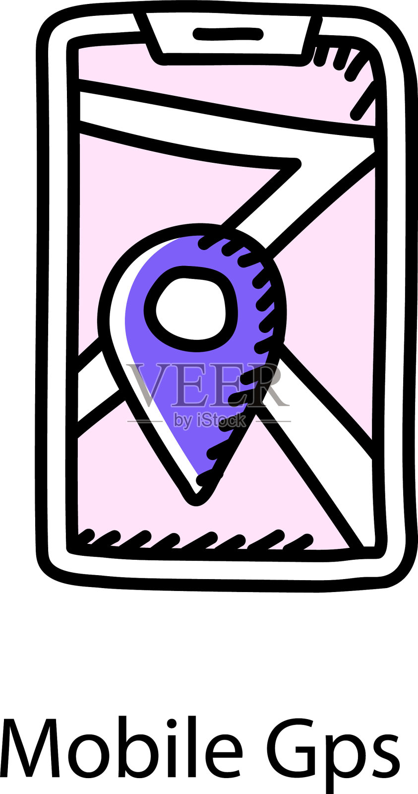 移动gps插画图片素材