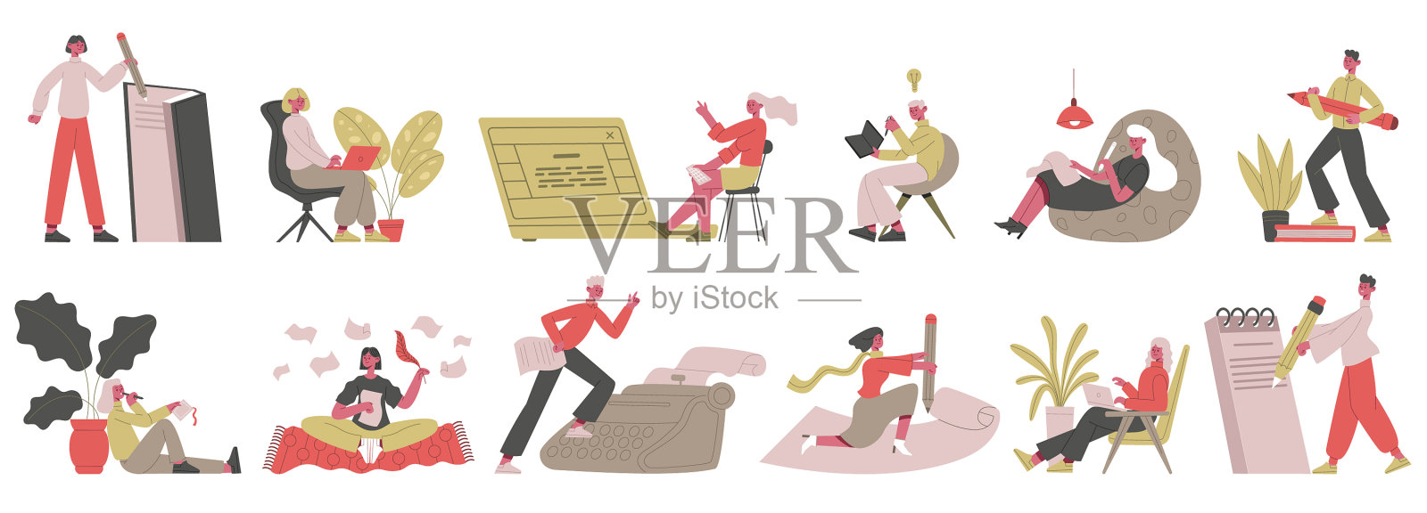 作者和记者文案内容设计元素图片