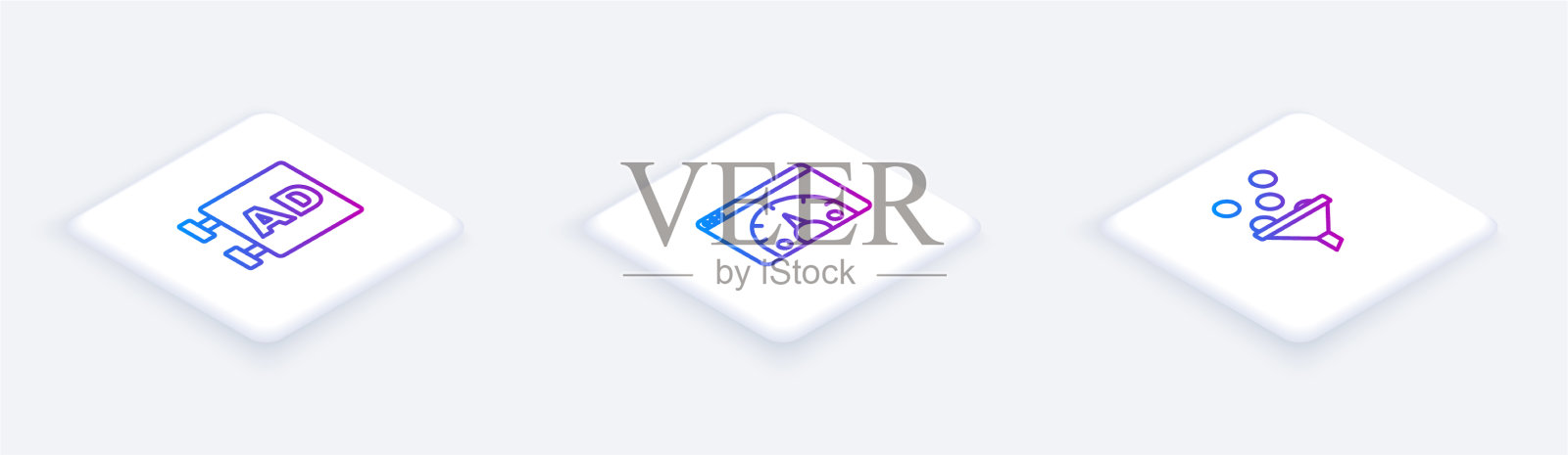 设置等距线广告网站统计图标素材