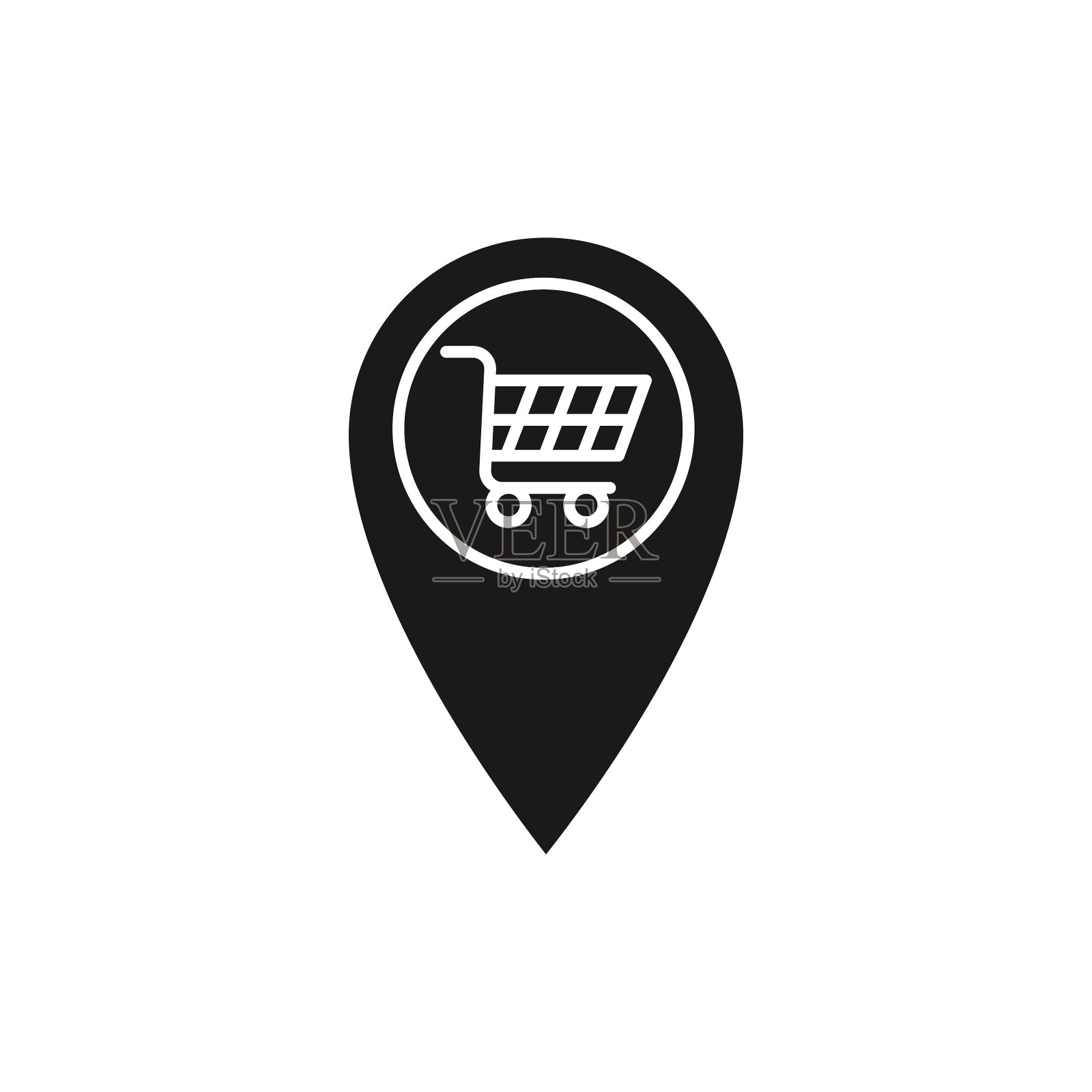 购物车与位置图标设计购物设计元素图片