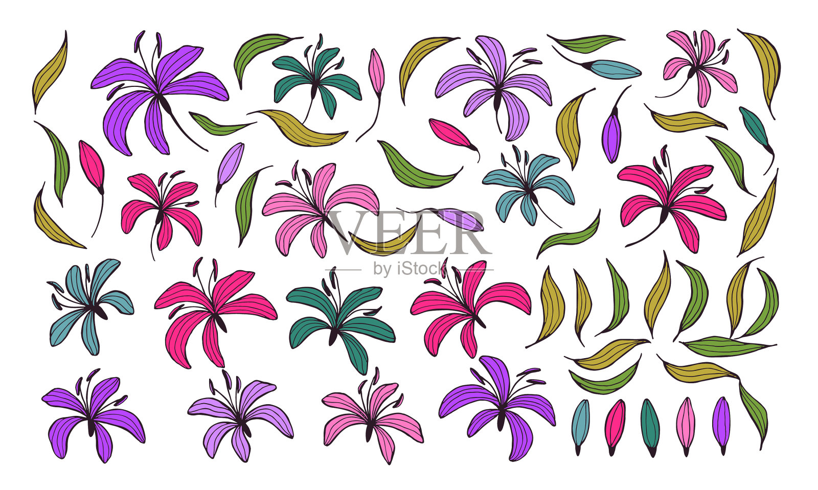 设置元素的设计-花设计元素图片