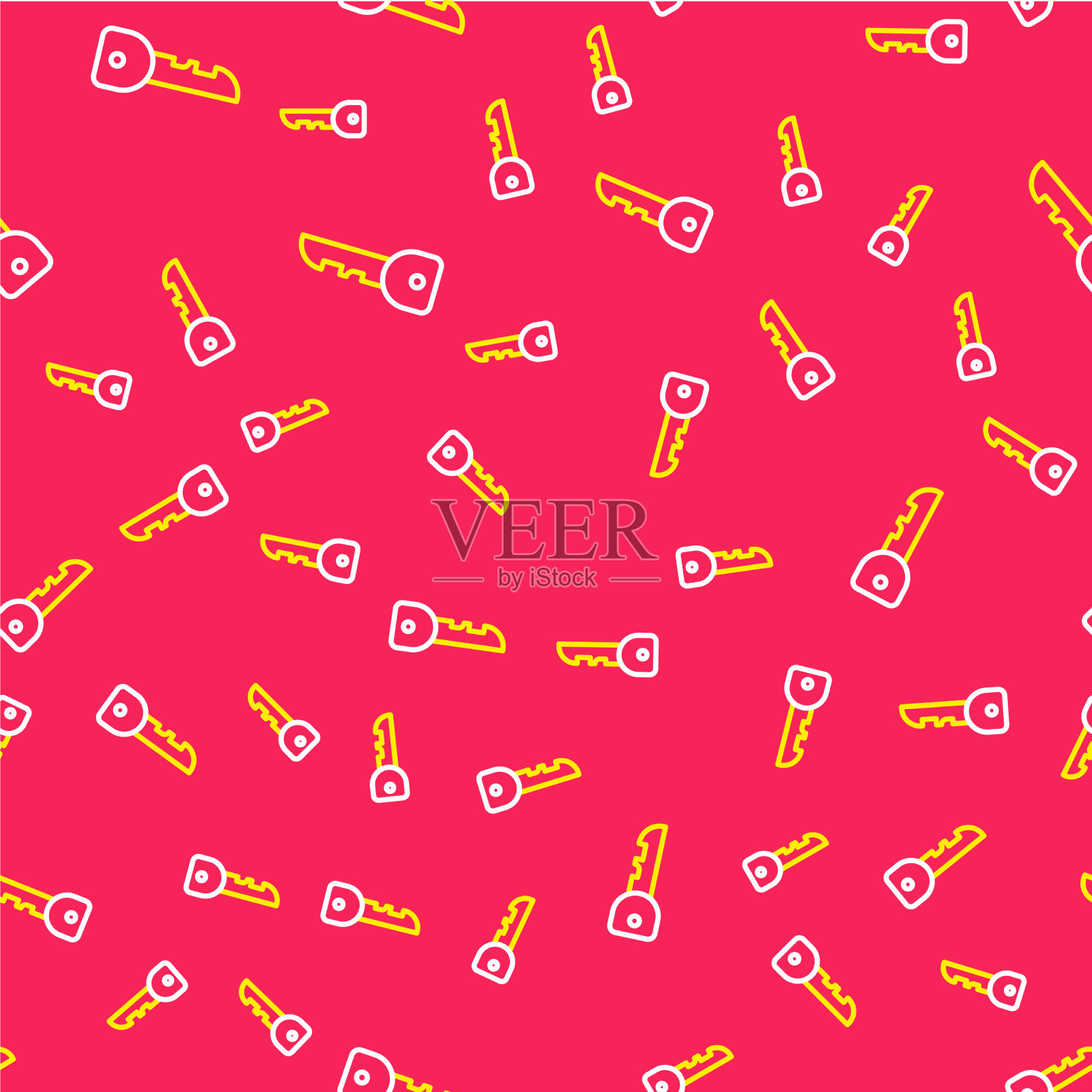 线键图标隔离无缝模式上的红色插画图片素材