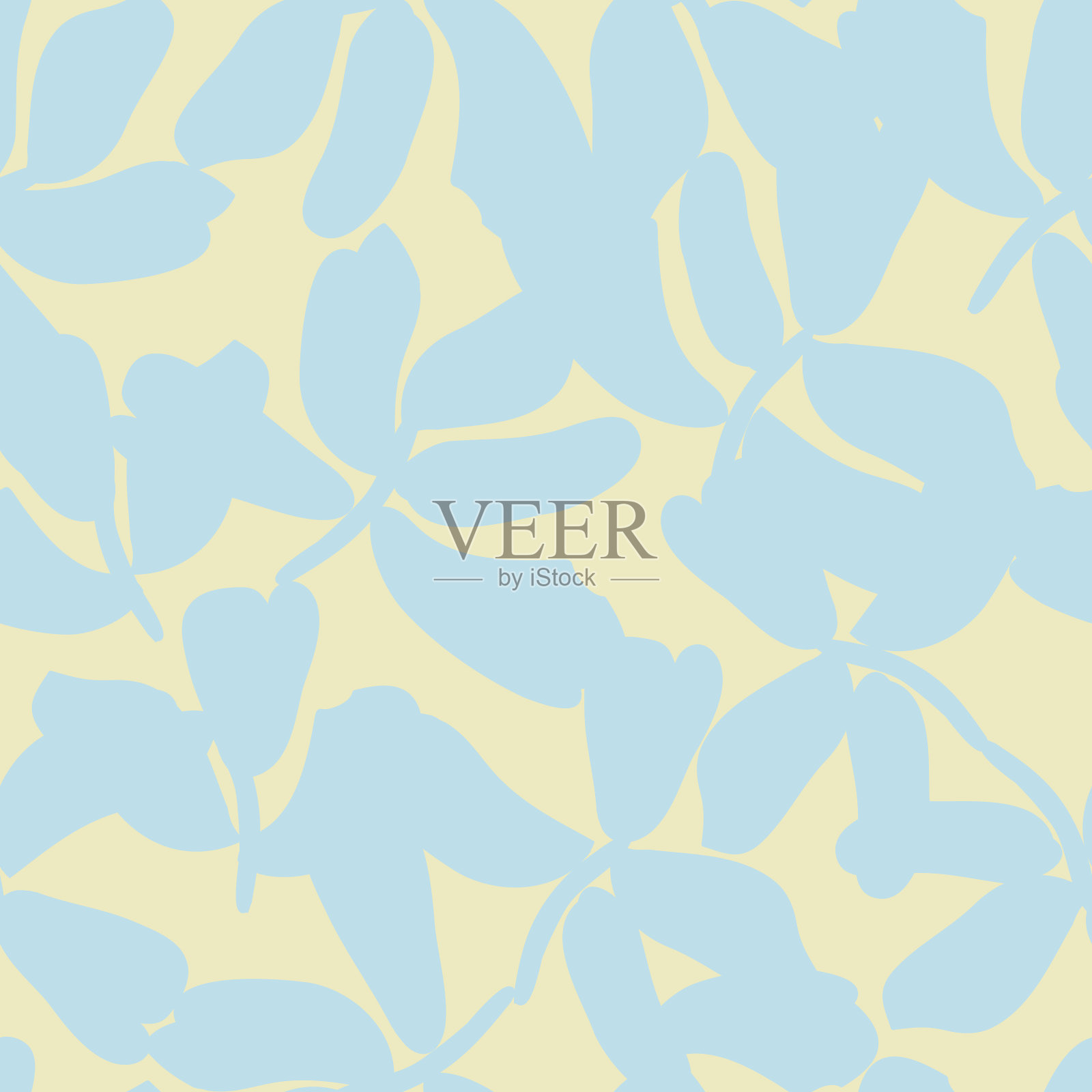 粉彩花卉笔触无缝模式插画图片素材