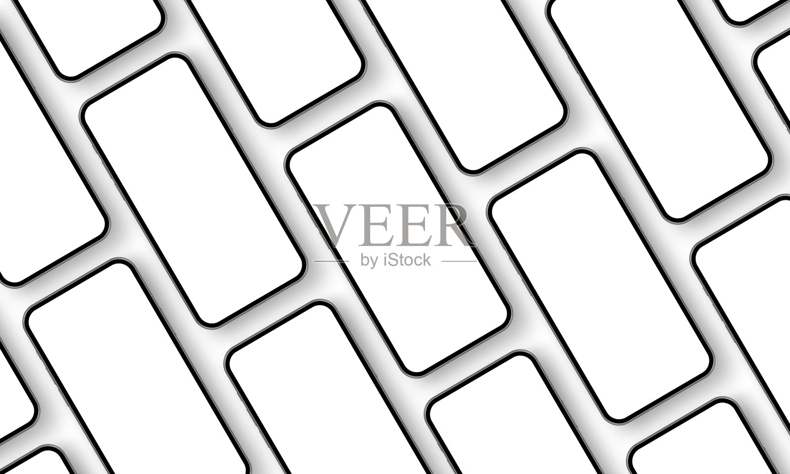 智能手机模型用于应用程序设计展示插画图片素材