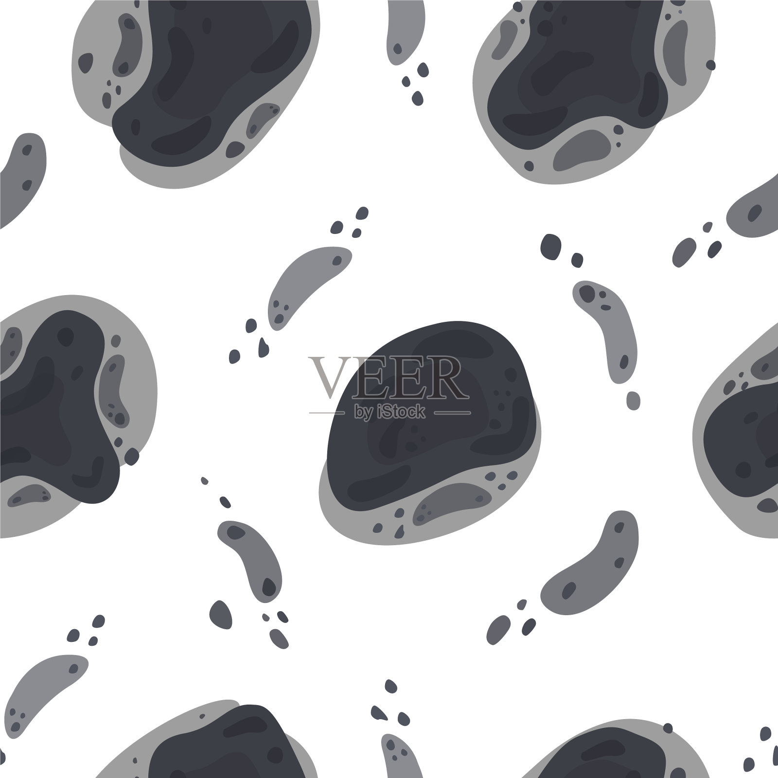 无缝隙的图案上有白色的模斑插画图片素材