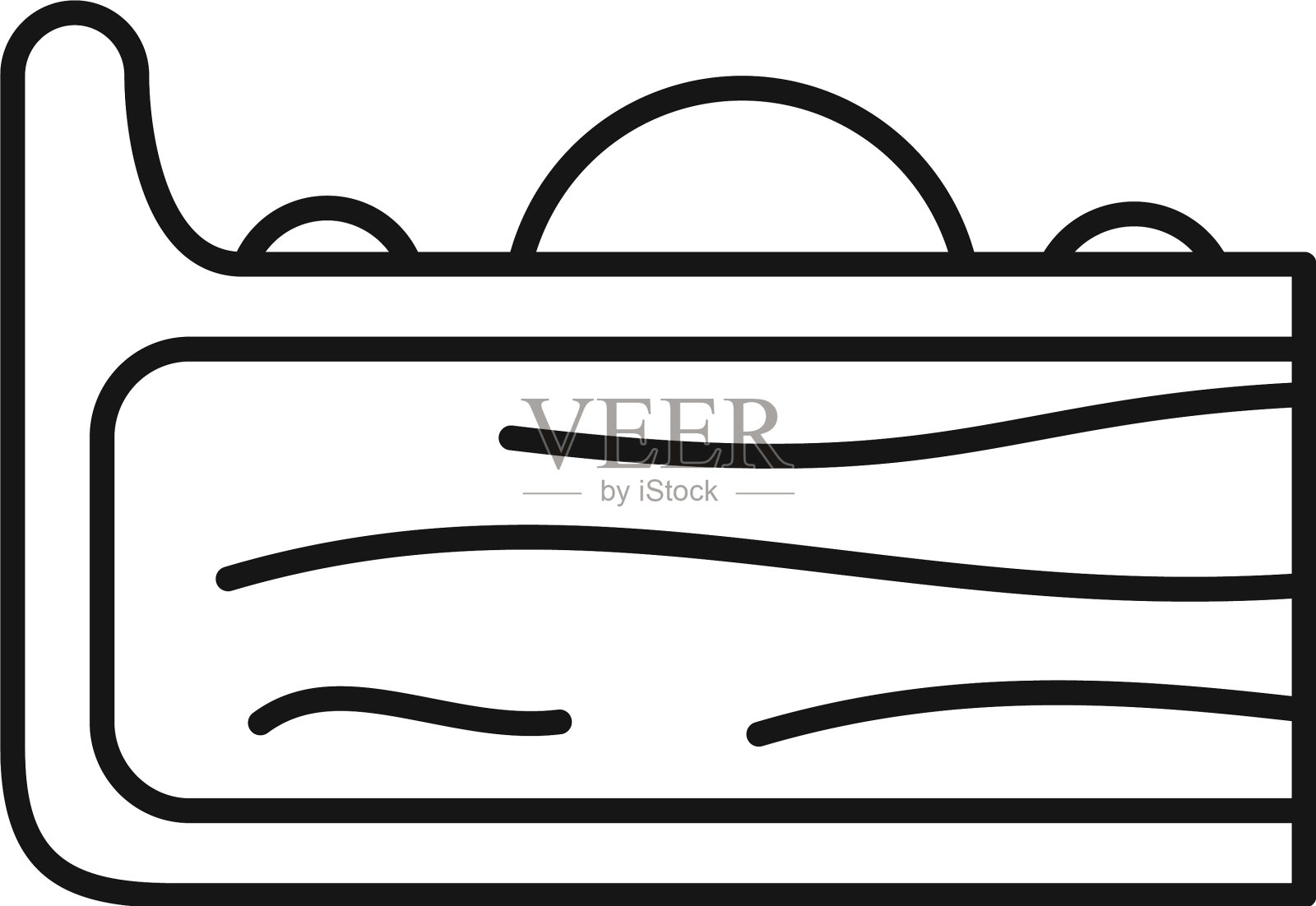 蛋糕切片图标轮廓风格设计元素图片