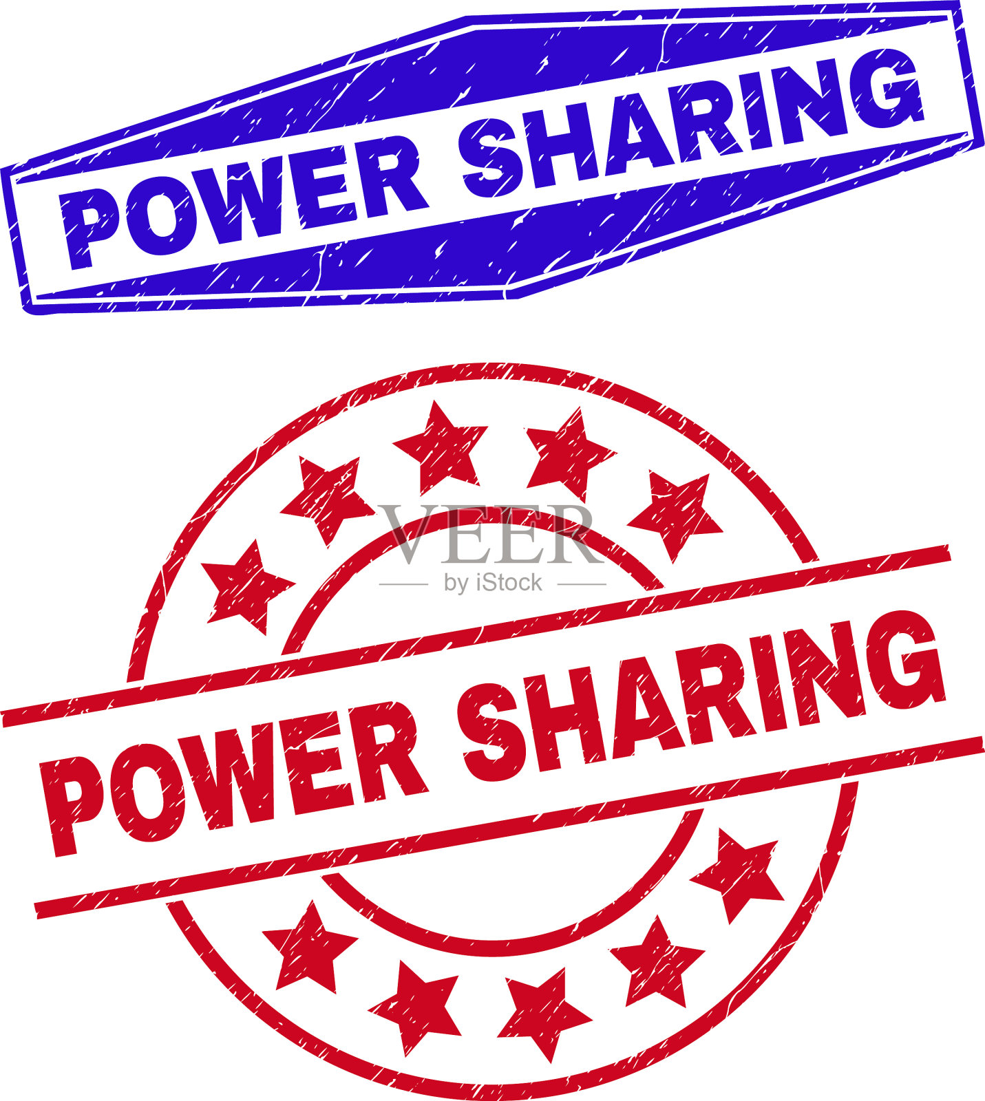 功率共享腐蚀了圆形和插画图片素材