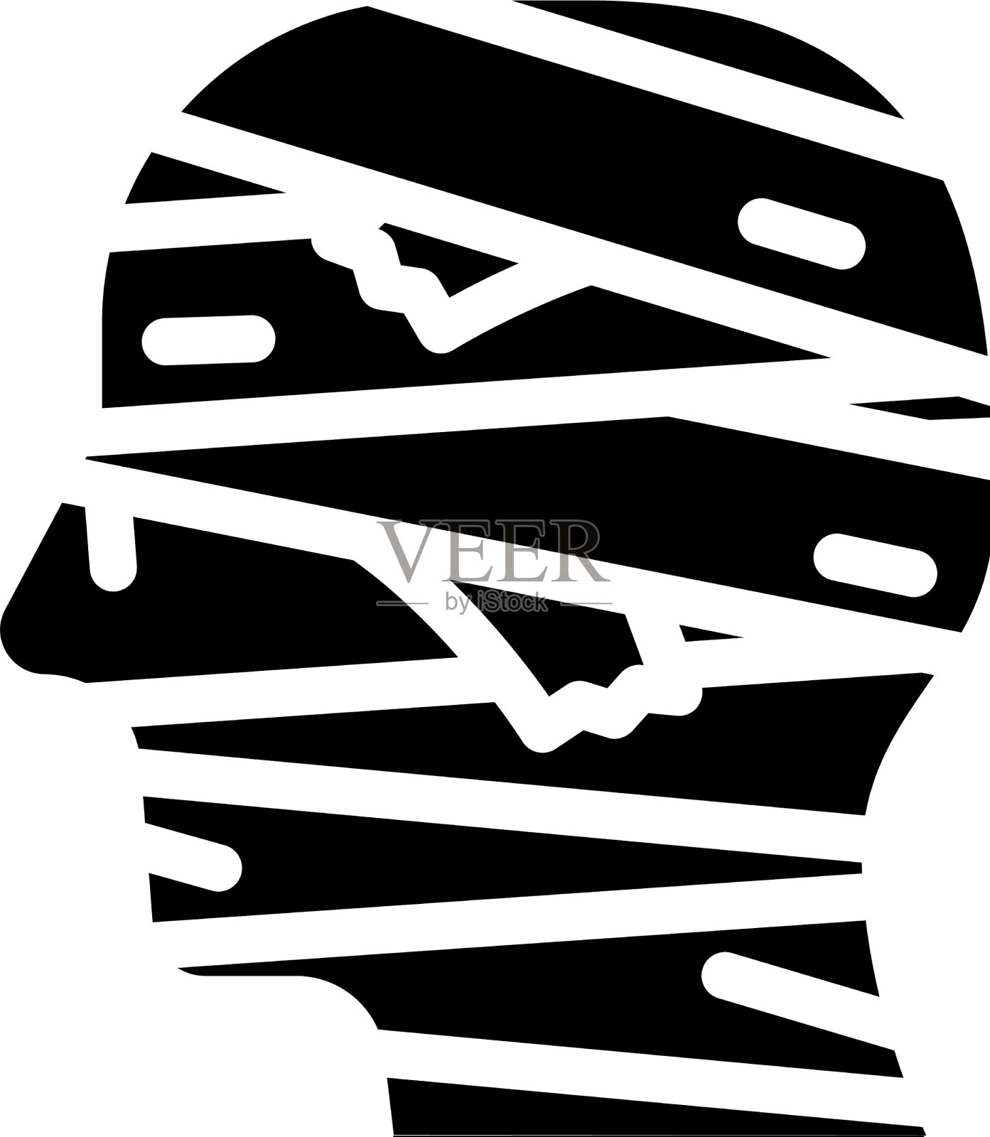 木乃伊恐惧字形图标插画图片素材