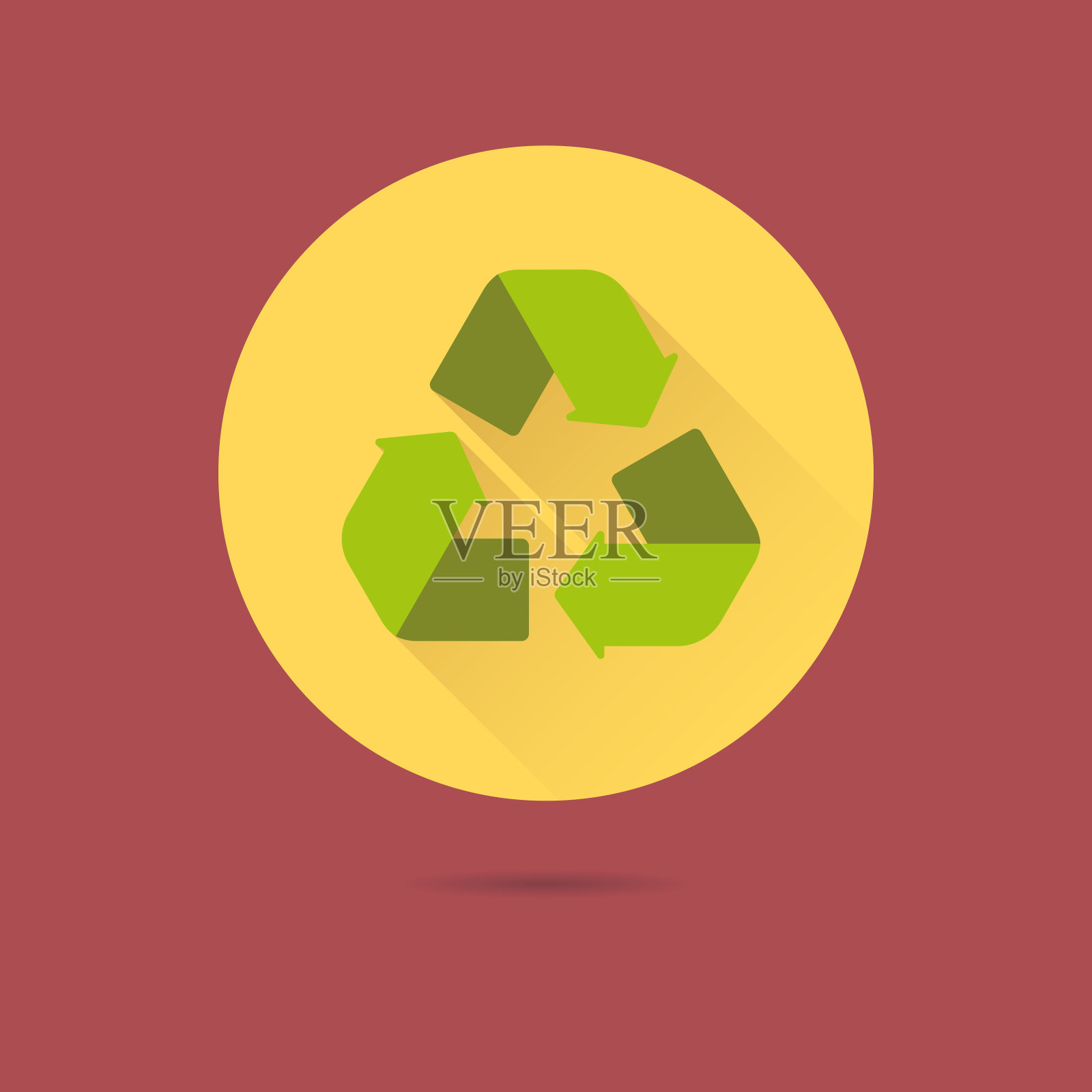 回收箭头平面设计矢量图标插画图片素材